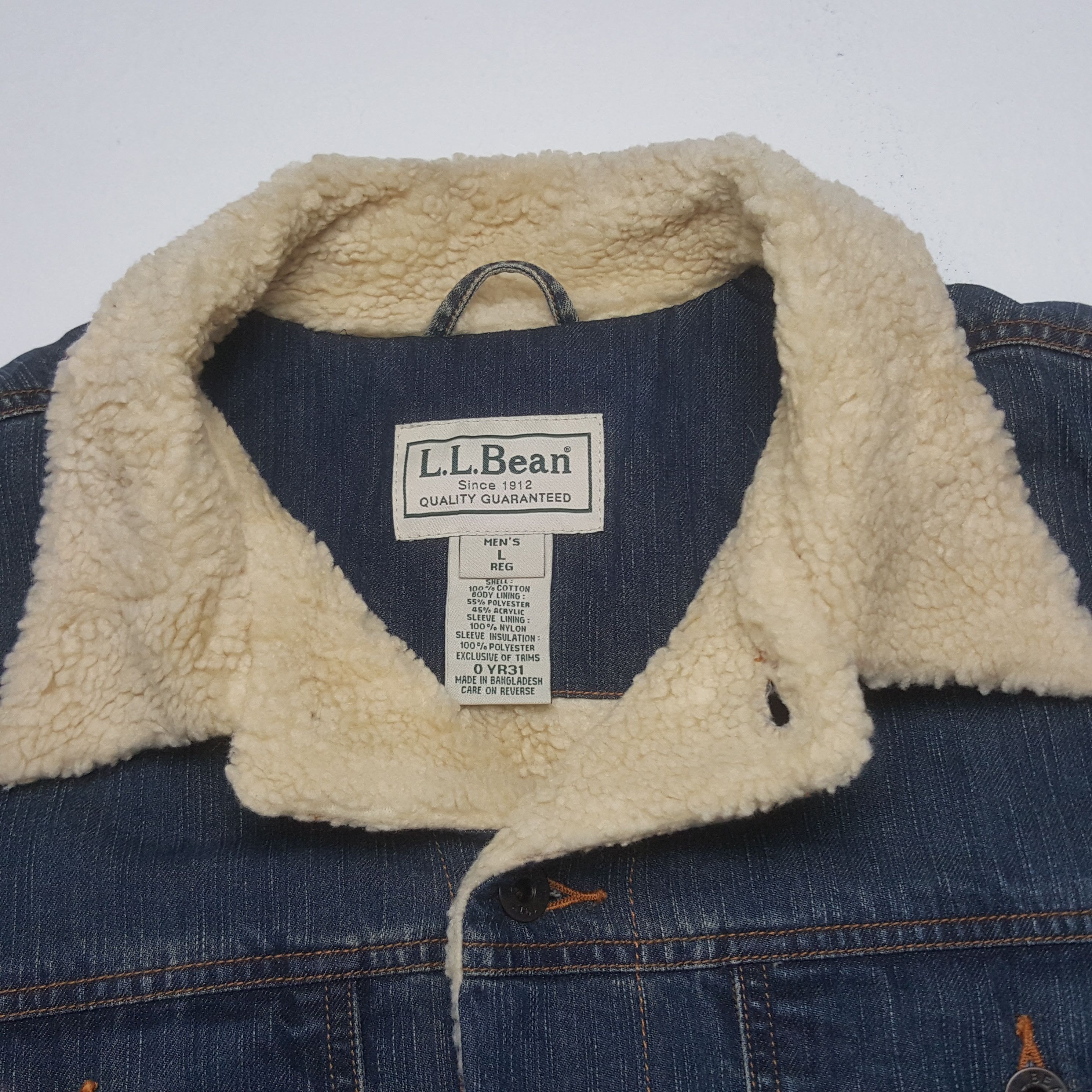 L.L. Bean Vintage LL Bean Winter Denim Button Up Jacket Size US L / EU 52-54 / 3 - 4 Thumbnail