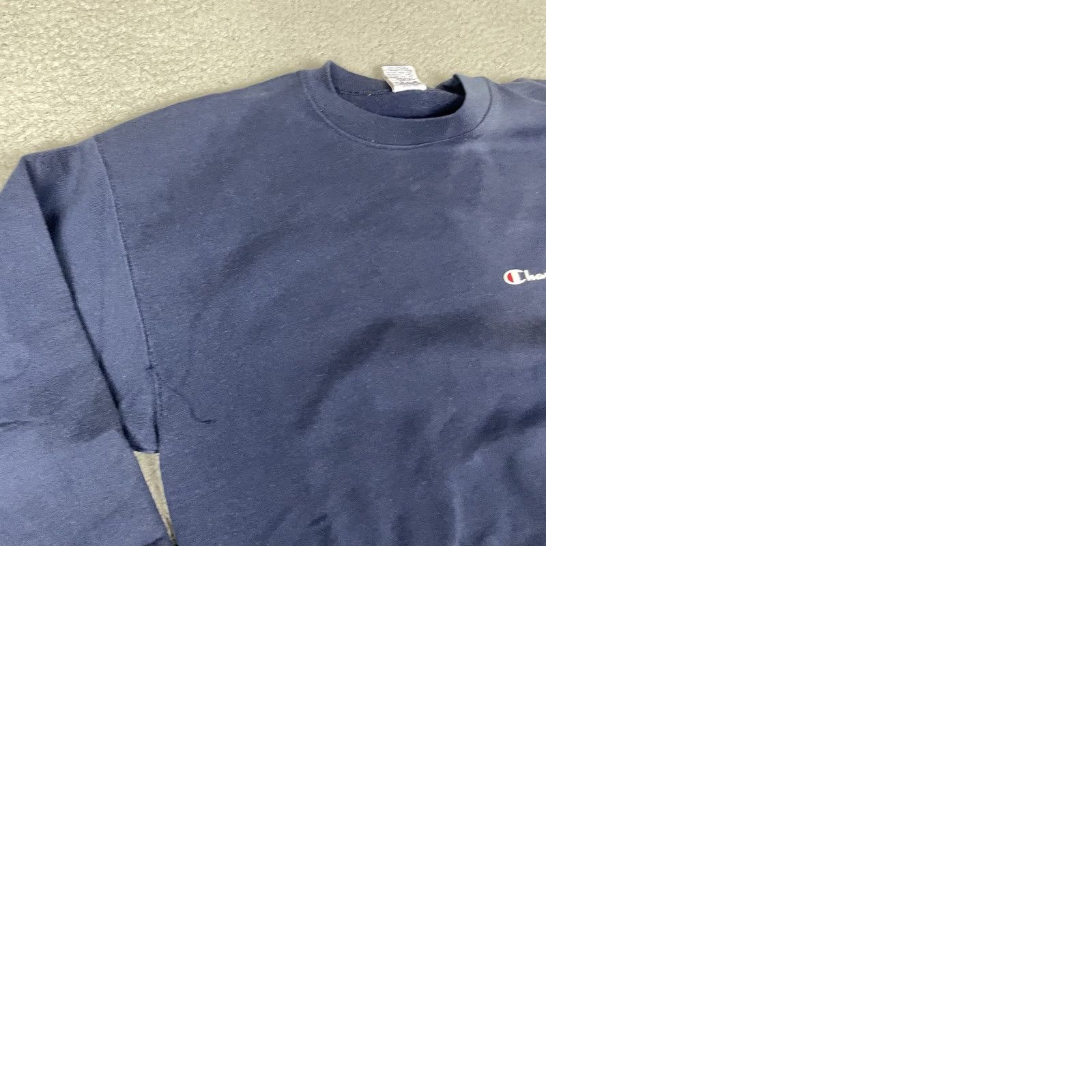 Champion VINTAGE Champion Sweatshirt Adult L Blue Logo 90s Distressed Pullover Mens Size US L / EU 52-54 / 3 - 9 Thumbnail