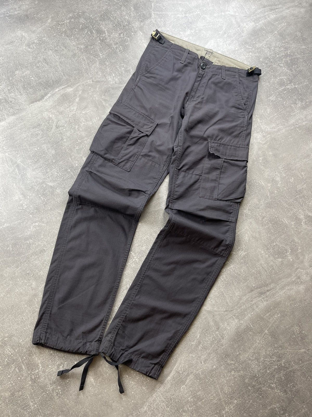 Carhartt Carhartt WIP Aviation Pants Grey Cargo Utility Ripstop Size US 28 / EU 44 - 5 Thumbnail