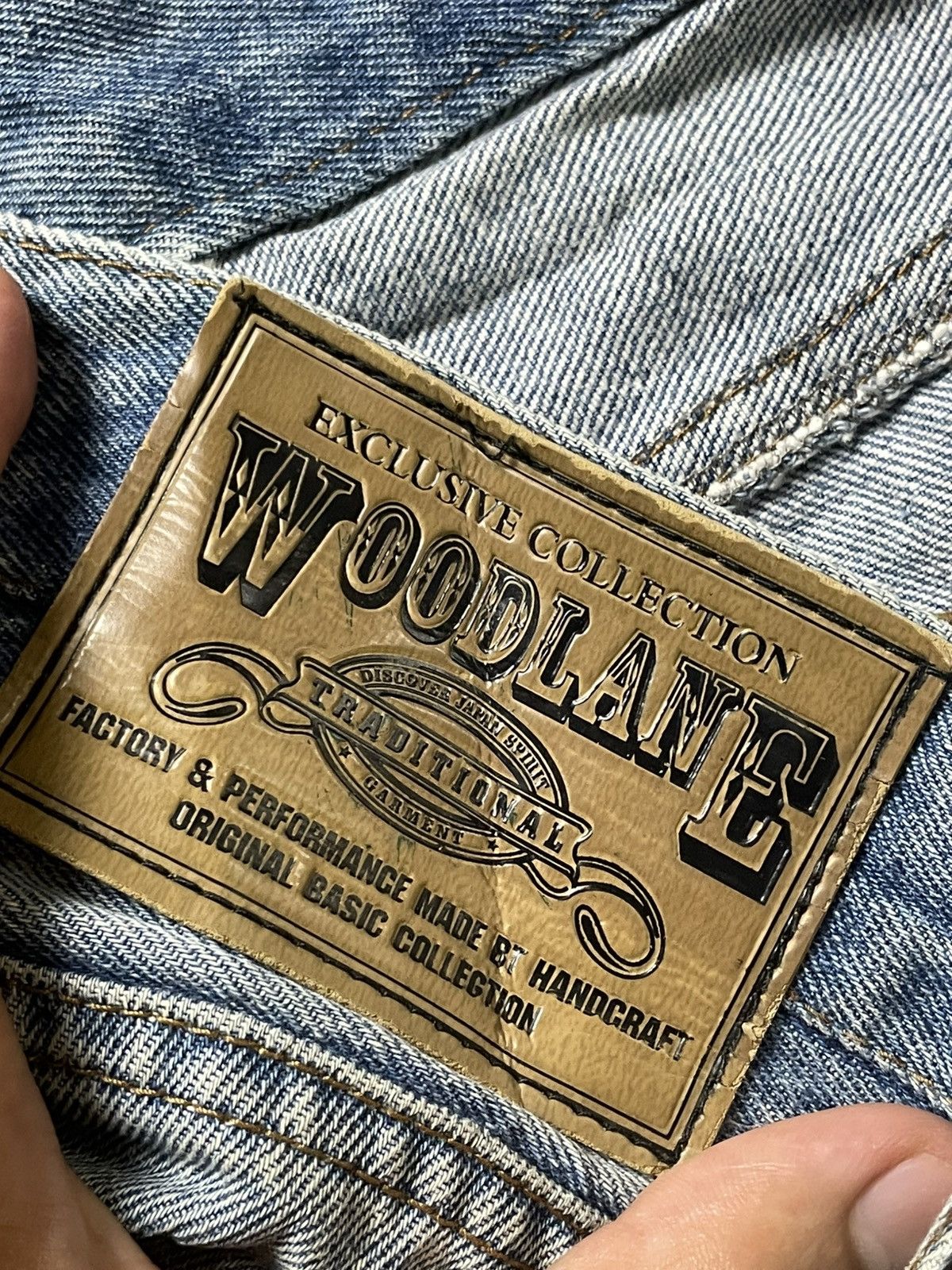 Japanese Brand × Vintage WOODLANE Brand Distressed Denim Jeans (106) Size US 37 - 7 Thumbnail
