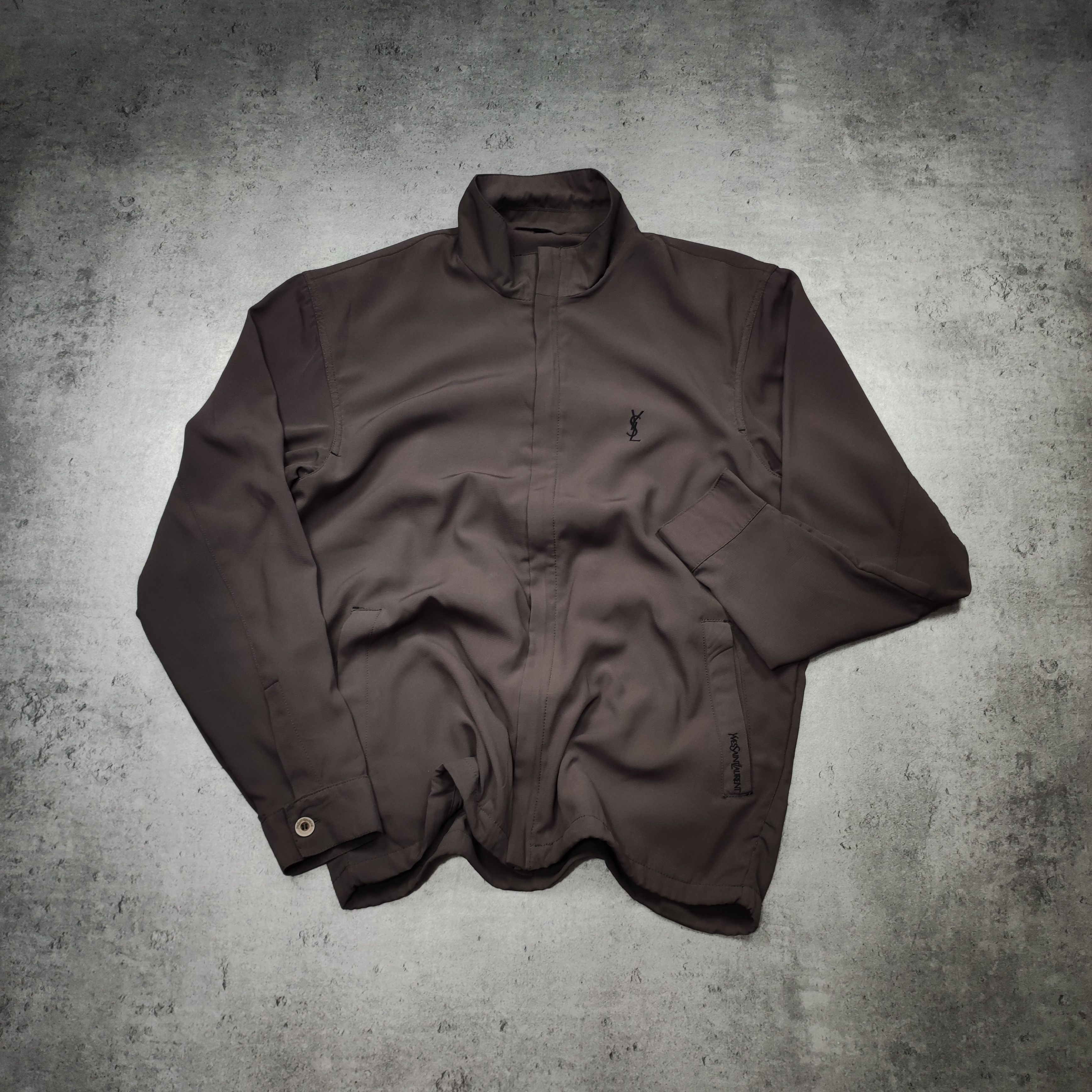 image of Vintage Luxury YSL YVES Saint Laurent Harington Jacket in Light Brown, Men's (Size XL)