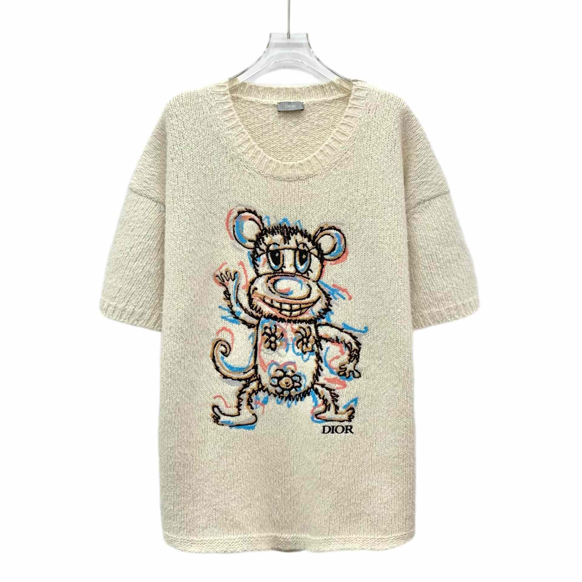 Dior Dior Wool Graphic White Sweater XL Women Size XL / US 12-14 / IT 48-50 - 1 Thumbnail