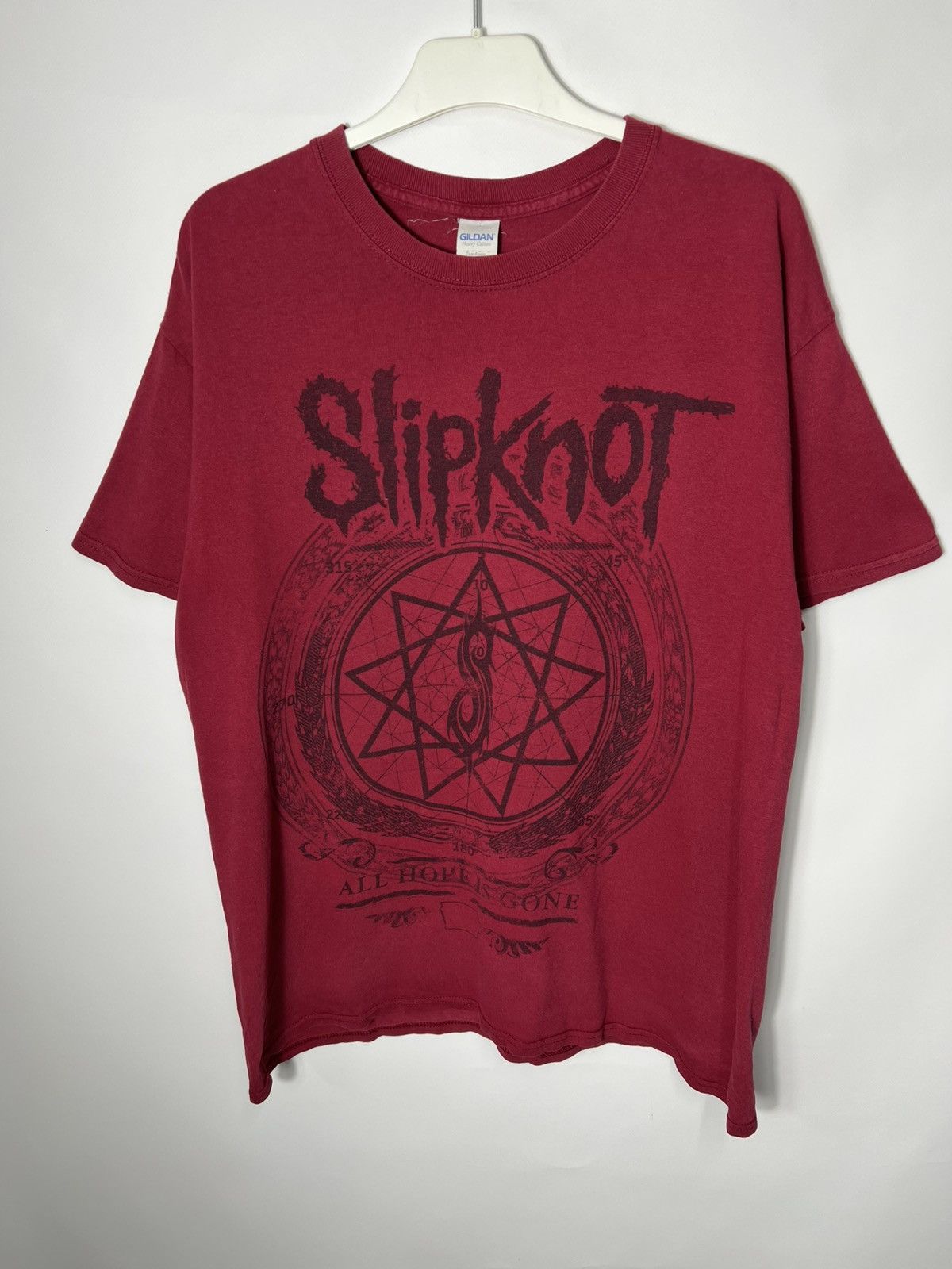 Band Tees Vintage Red men's slipknot t-shirt with pentorgram Size US L / EU 52-54 / 3 - 1 Thumbnail