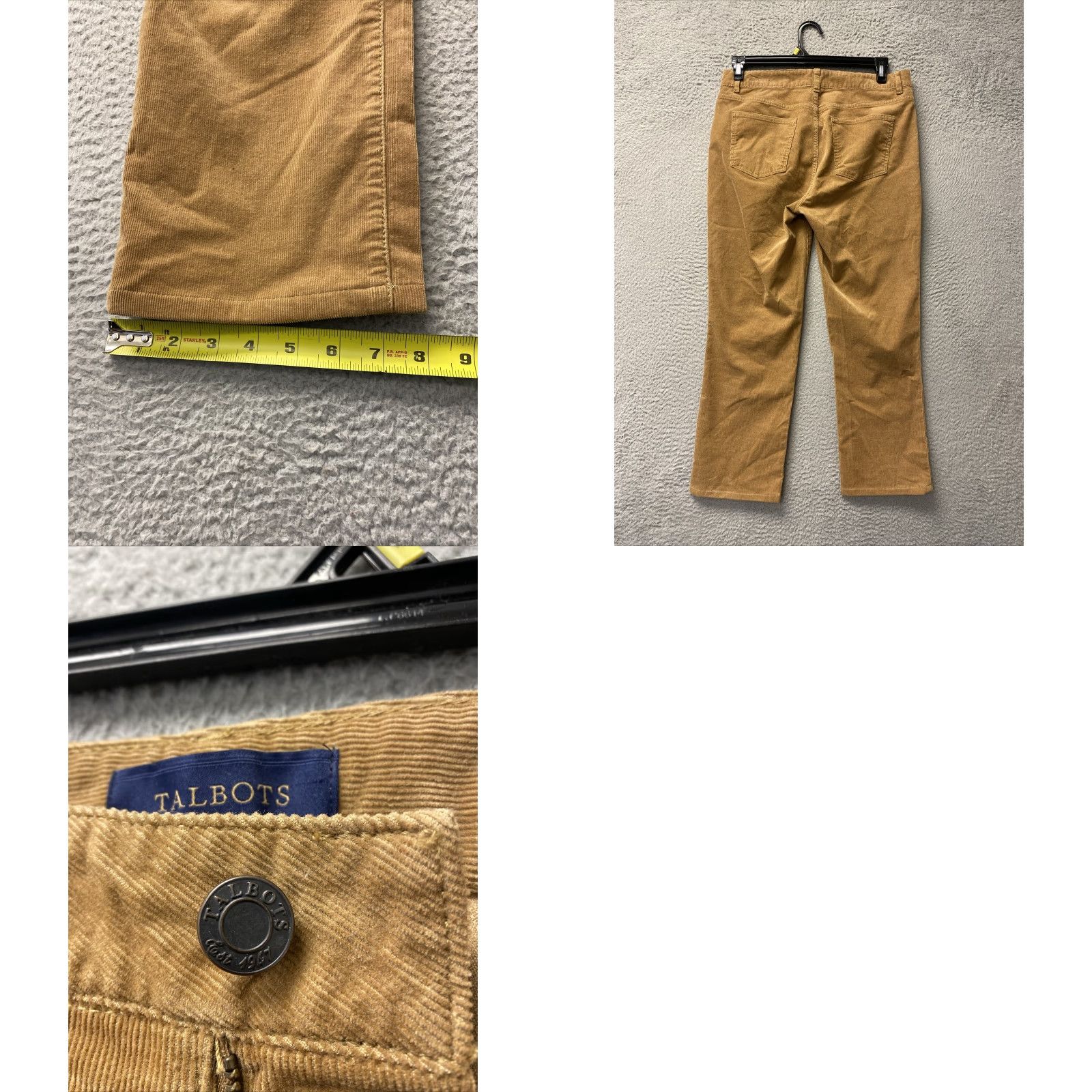 Talbots TALBOTS Womens Pants Pecan Brown Size 10 Corduroy Mid Rise Stretch Regular Size 32" / US 10 / IT 46 - 8 Thumbnail