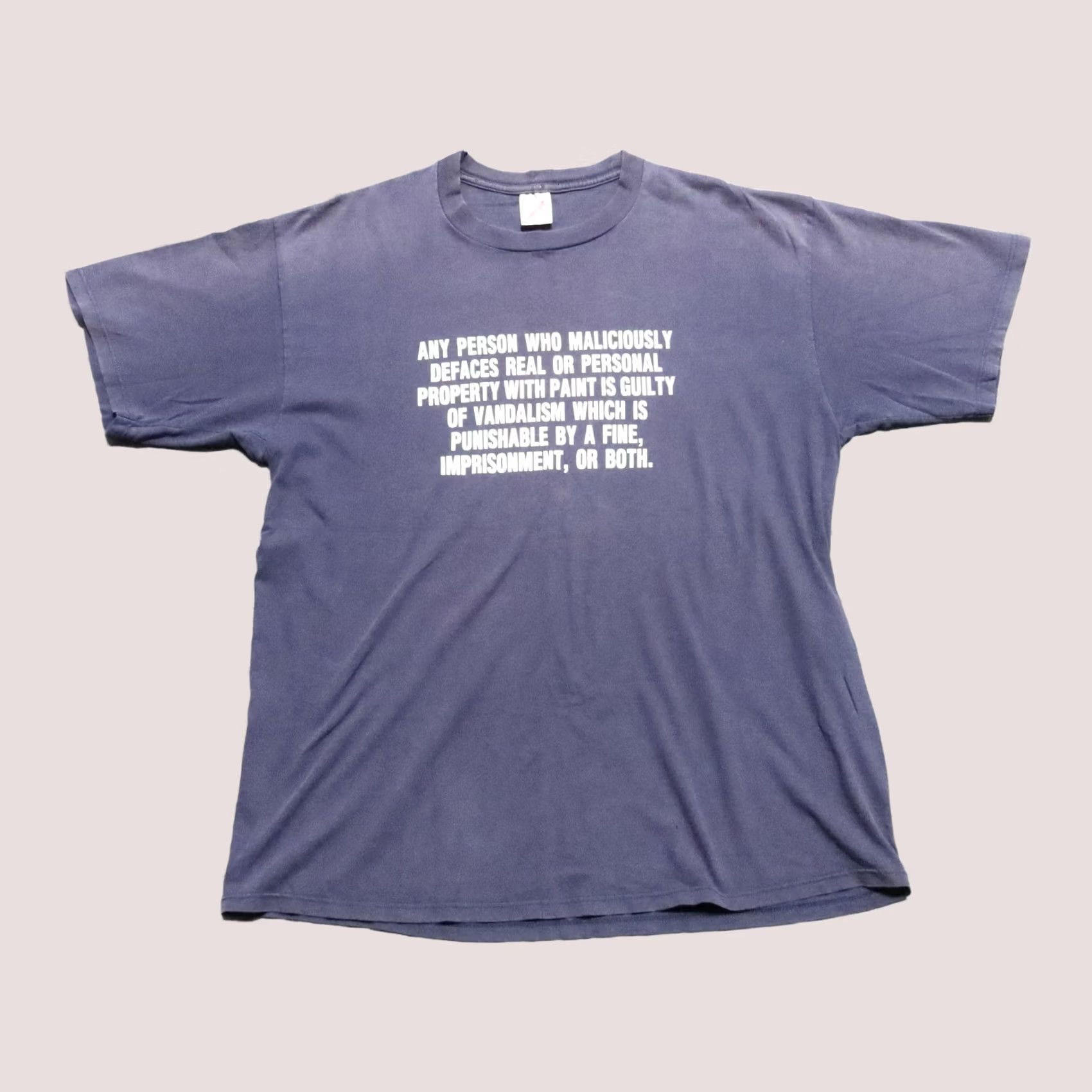 Jerzees Vintage Graffiti Vandalism Shirt XL Navy Nike? Size US XL / EU 56 / 4 - 1 Thumbnail