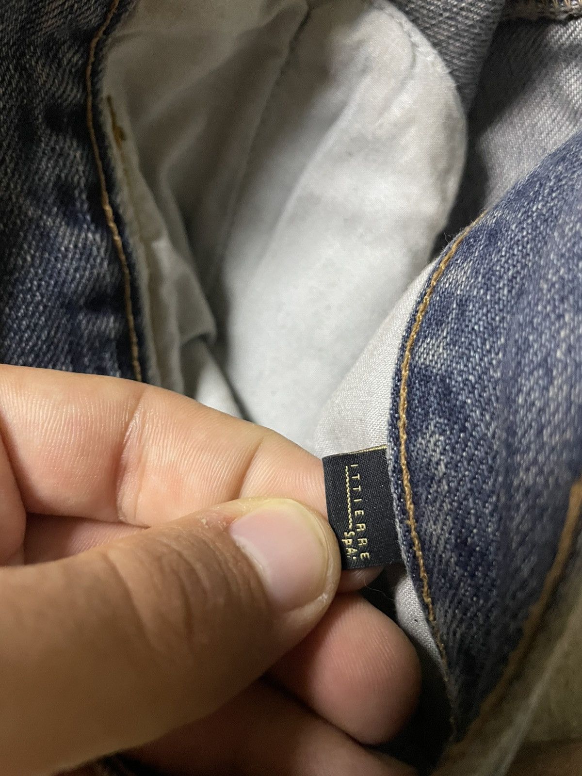 Roberto Cavalli AW2003 Cavalli Two Tone Hybrid Blue Leather Denim Jeans Size US 31 - 14 Thumbnail
