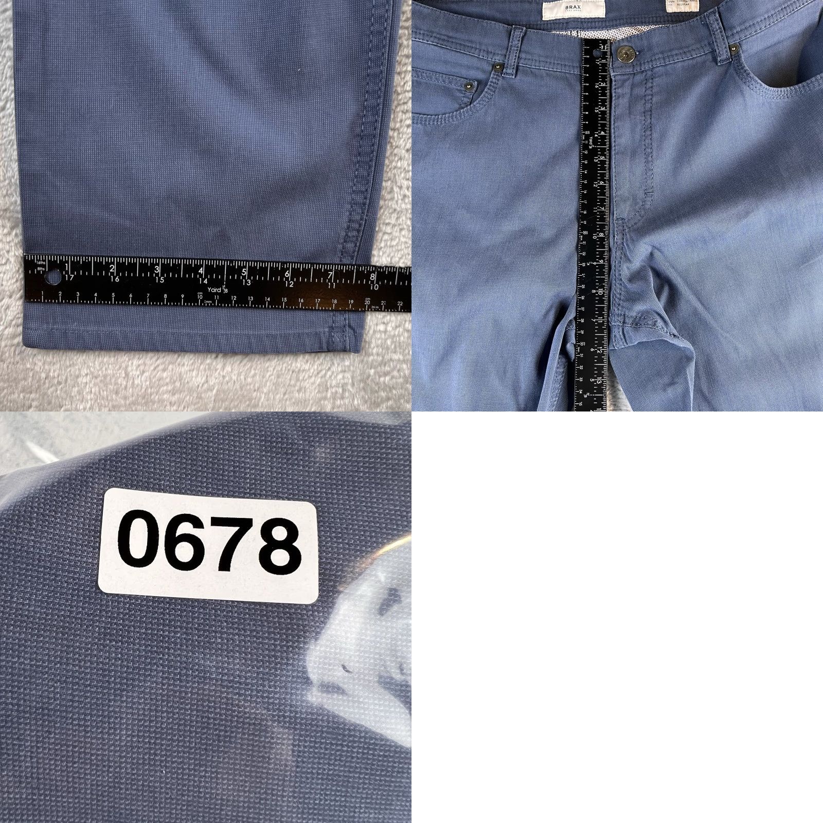 BRAX Brax Pants Mens 36x34 Gray Cotton Elastane Chino Straight Regular Flat Front 5-Pocket Preppy Vintage: No (adjusted to fit rules) Size US 36 / EU 52 - 8 Thumbnail