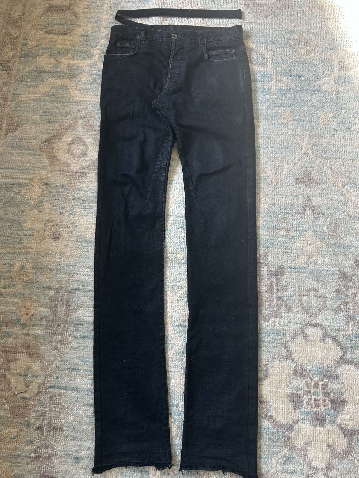 Rick Owens rick owens ss09 O&M deep black wax berlin detroits Size US 30 / EU 46 - 1 Thumbnail