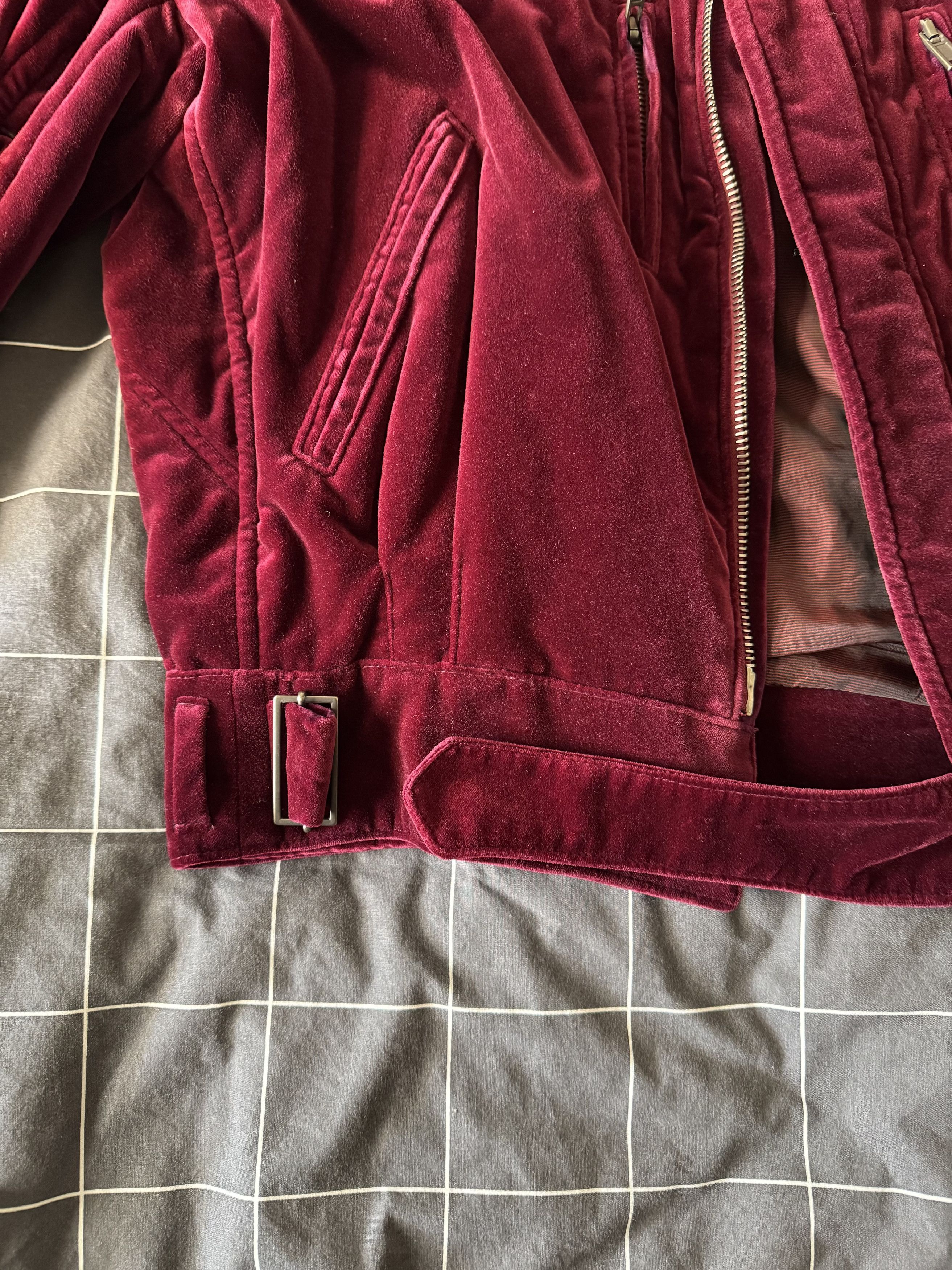 Haider Ackermann Burgundy Velvet Bomber Size US L / EU 52-54 / 3 - 3 Thumbnail