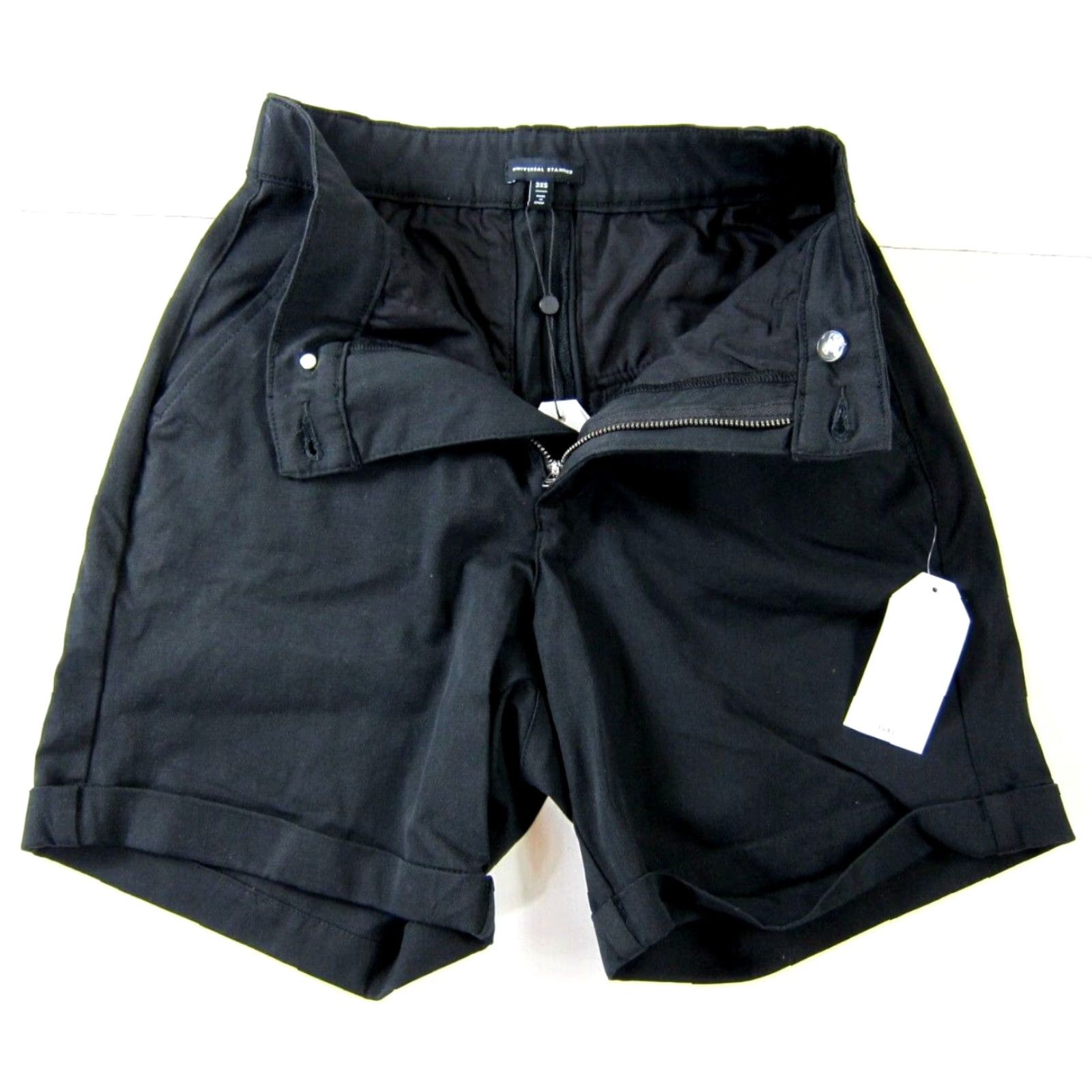 Vintage NWT Universal Standard Black Cotton Stretch High Rise Chino Short 3XS US 2-4 Womens Casual Workwear Shorts Size 26" / US 2 / IT 38 - 3 Thumbnail