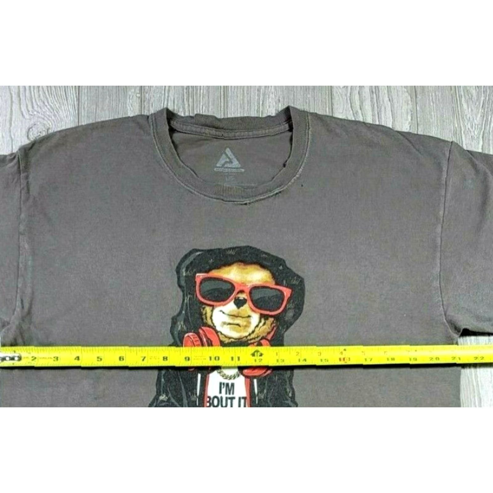 Vintage Hip Hop T-Shirt Mens Size Lg Teddy Bear Red Gray Savage Distressed Short Sleeve Size US L / EU 52-54 / 3 - 6 Thumbnail