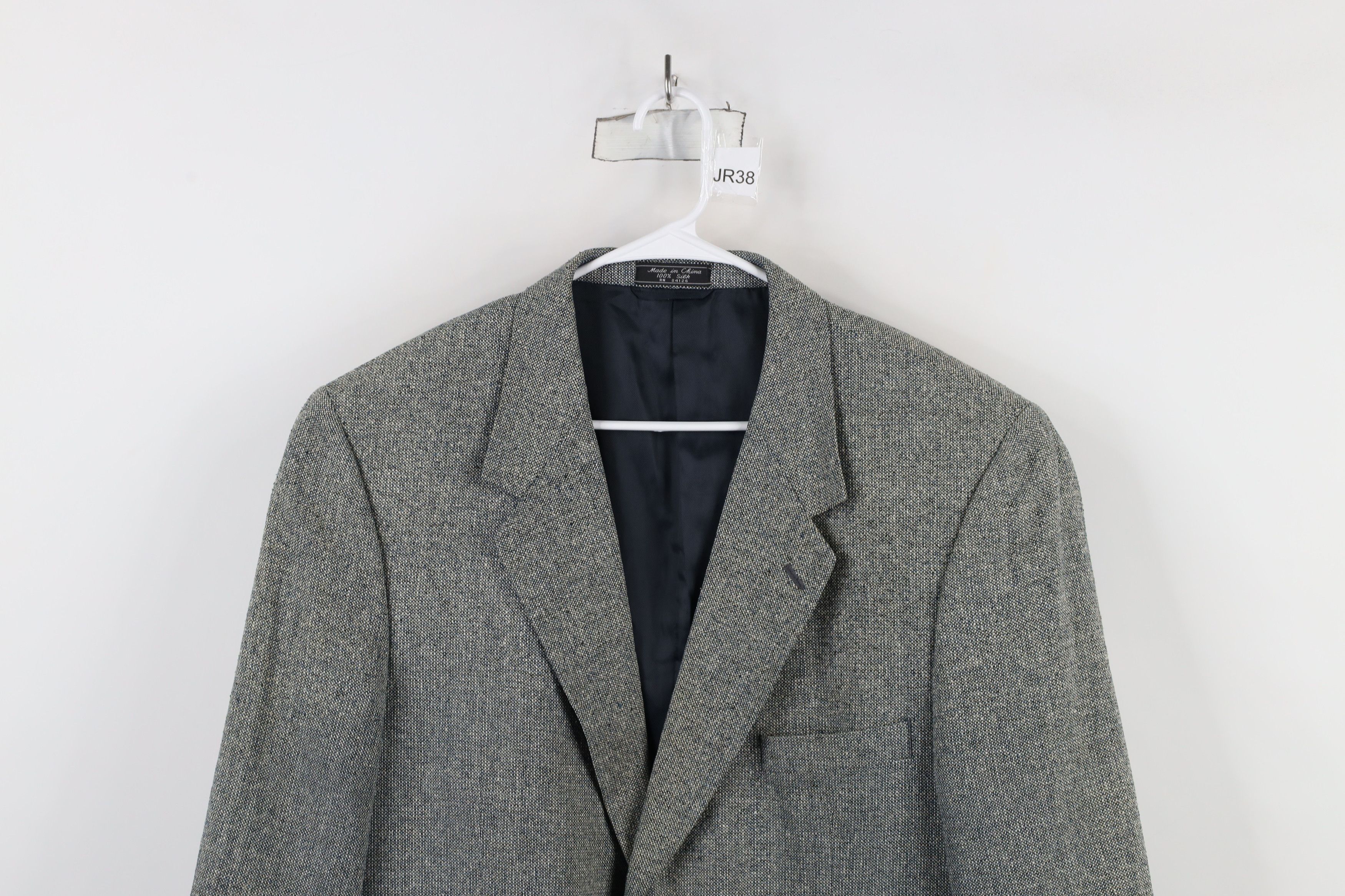 Vintage Vintage 90s Streetwear Silk Tweed Blazer Suit Coat Jacket Size US XL / EU 56 / 4 - 2 Thumbnail