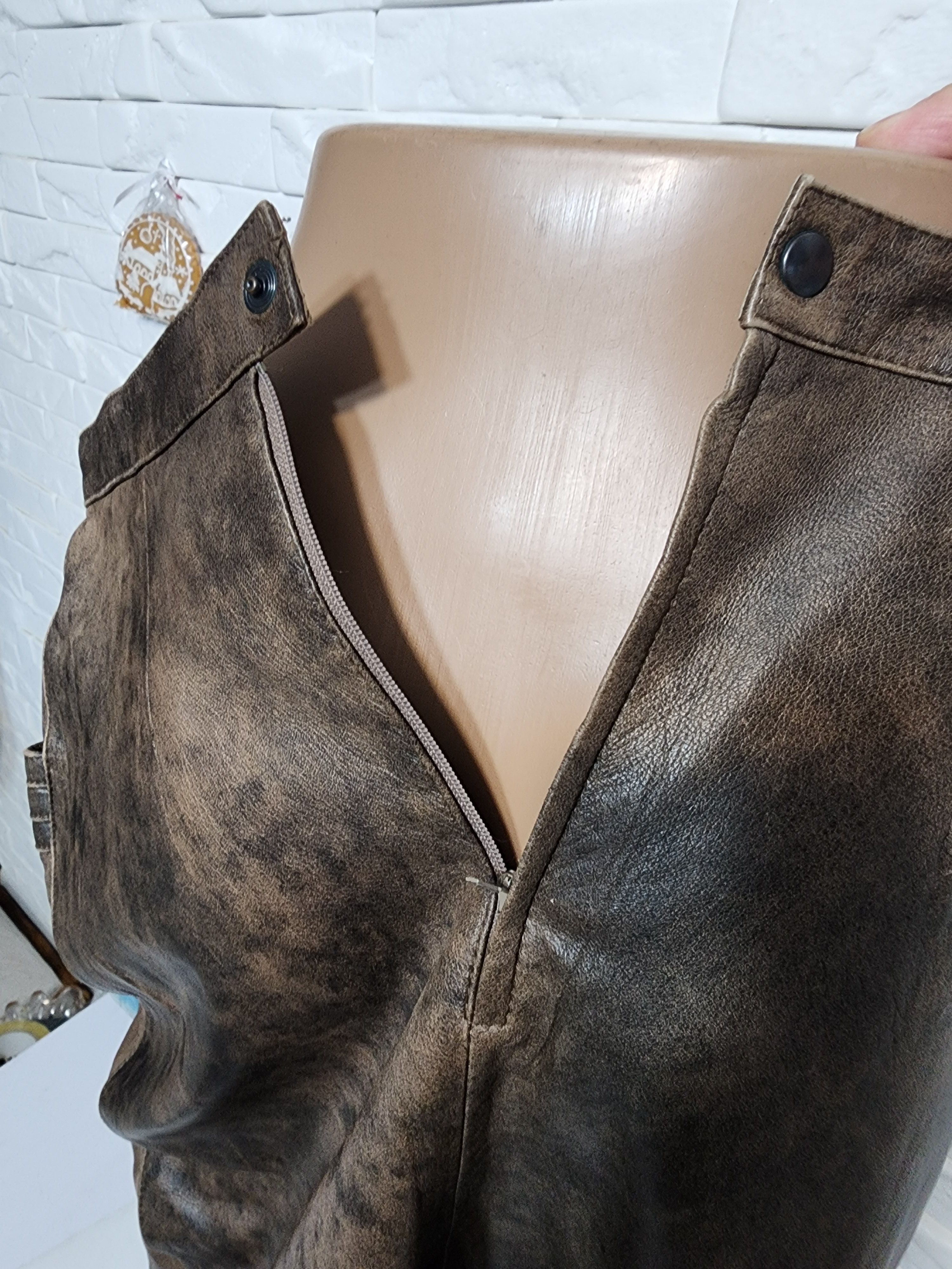 Other Brown Leather Skirt with Pockets Size 30" / US 8 / IT 44 - 7 Thumbnail