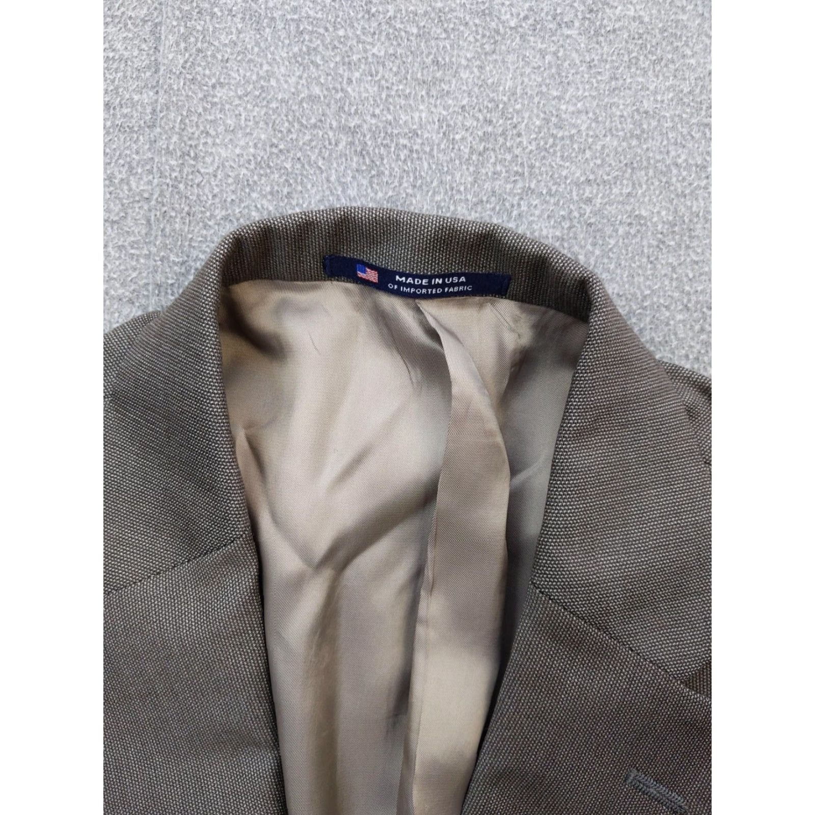 Hart Schaffner Marx Hart Schaffner Marx Blazer Mens 40R Gray Solid Sport Coat Jacket USA Dillard's Size 40R - 4 Thumbnail