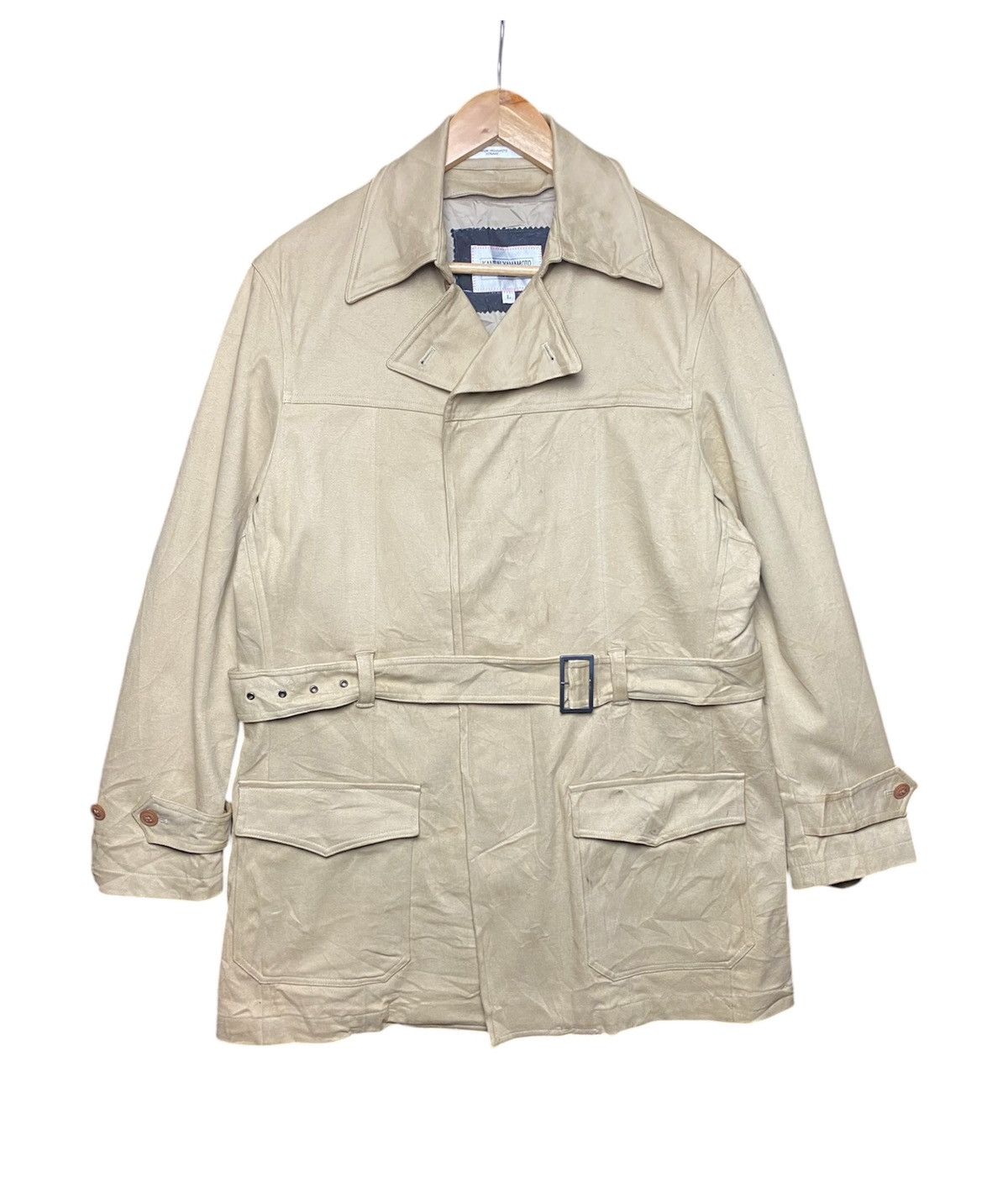 Kansai Yamamoto Vintage Kansai Yamamoto Homme Trench Coat Size US M / EU 48-50 / 2 - 1 Thumbnail