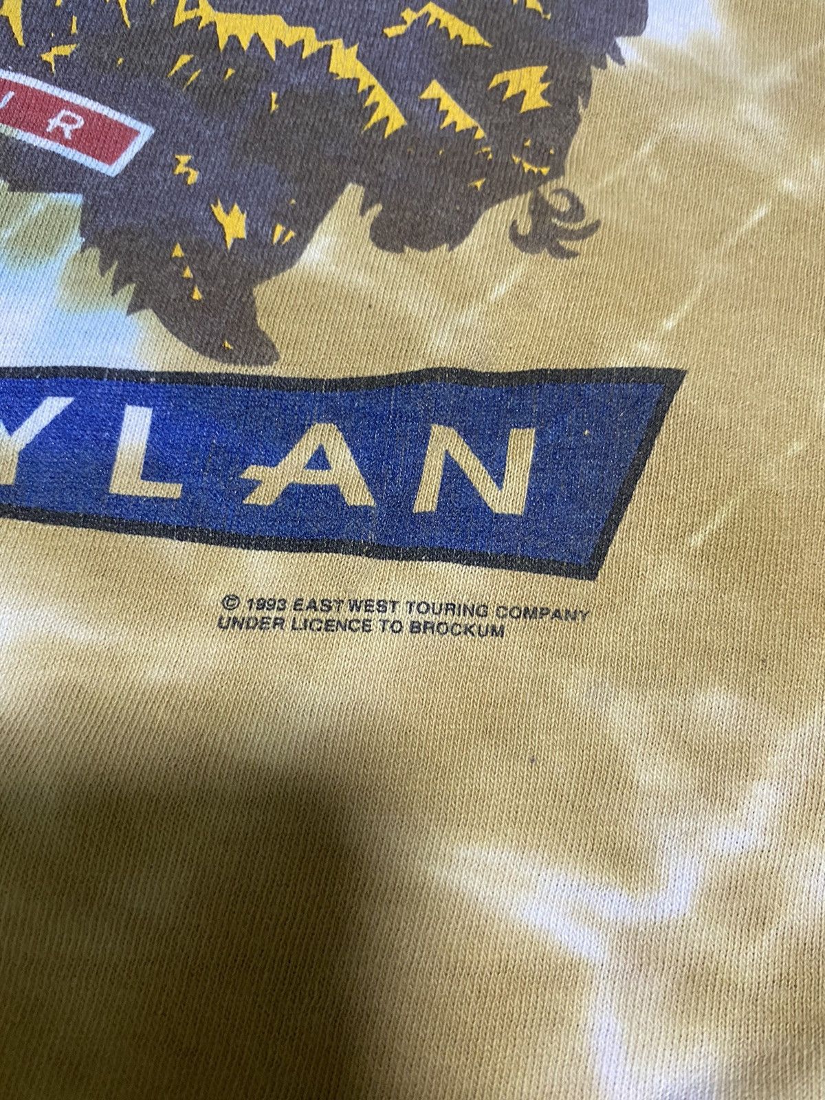 Band Tees × Vintage Vintage 90’s Bob Dylan World Tour Tie Dye FOTL Tee Size US L / EU 52-54 / 3 - 6 Thumbnail