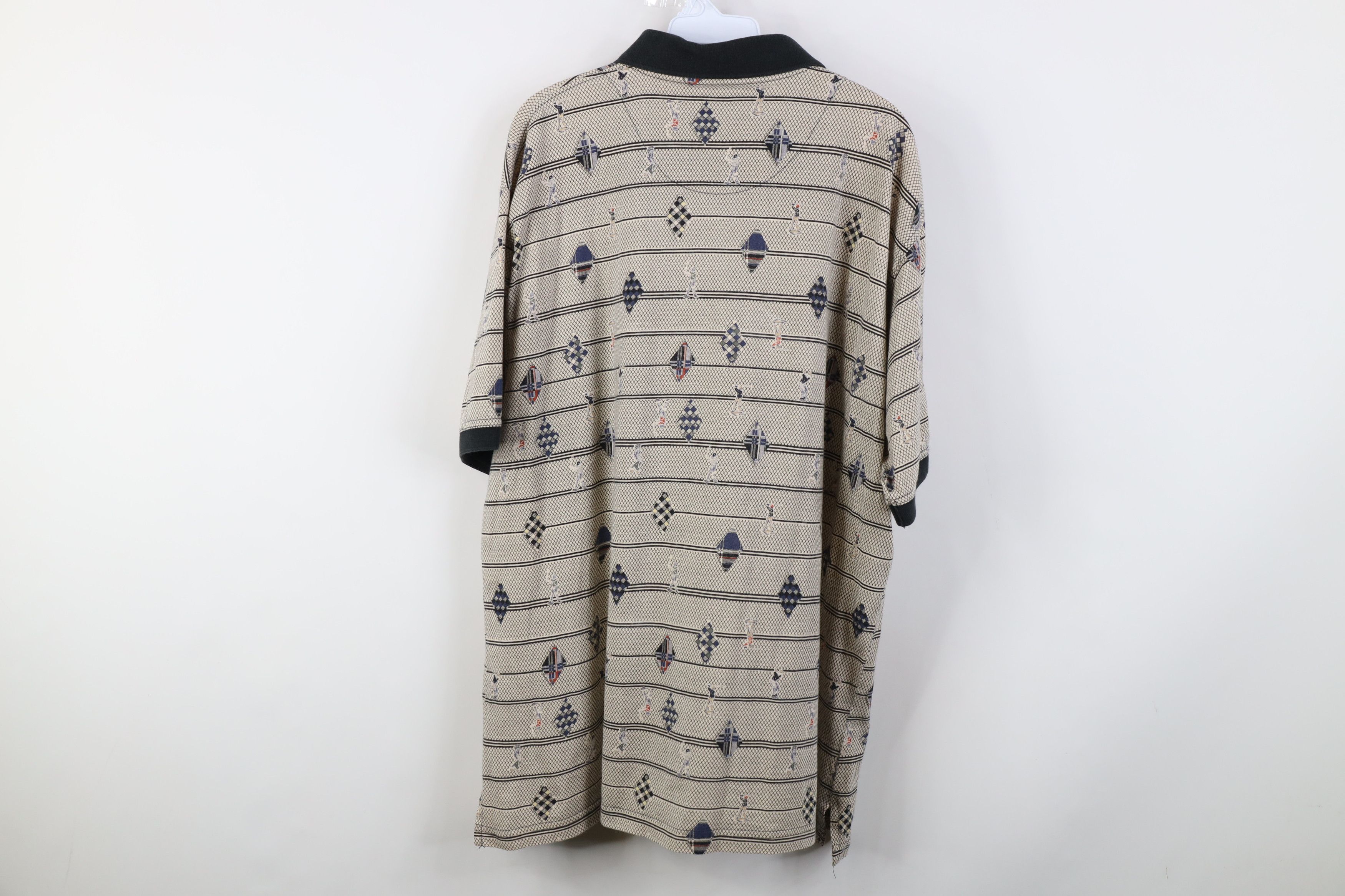 Vintage Vintage 90s Streetwear All Over Print Golf Polo Shirt Size US XL / EU 56 / 4 - 9 Thumbnail