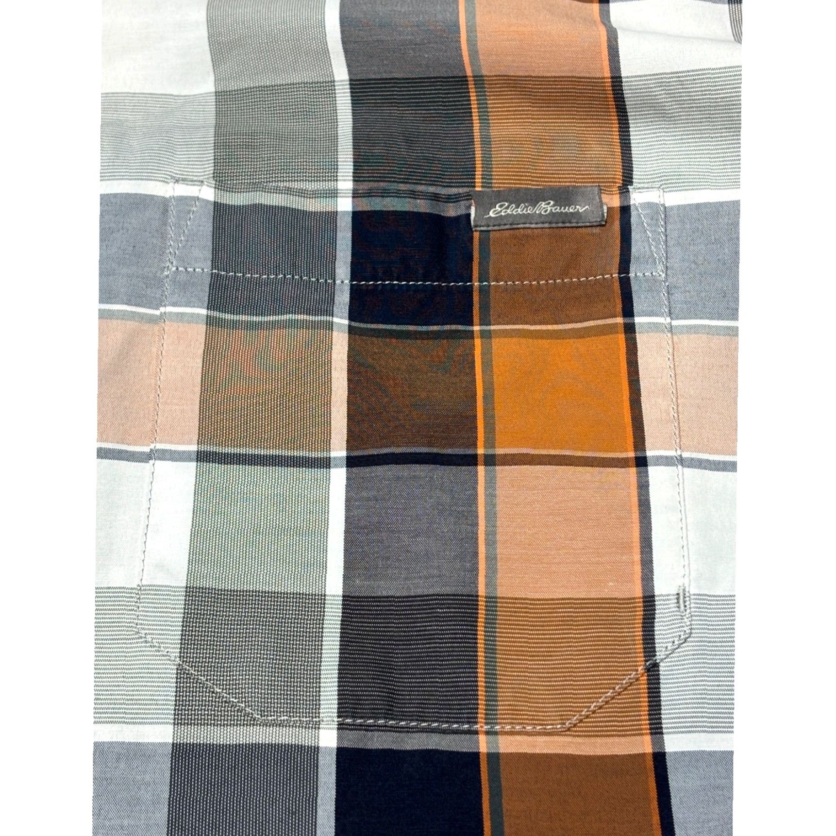 Eddie Bauer Eddie Bauer Mens Plaid Button-Down Long Sleeve Classic Fit Shirt Orange Size US L / EU 52-54 / 3 - 2 Thumbnail