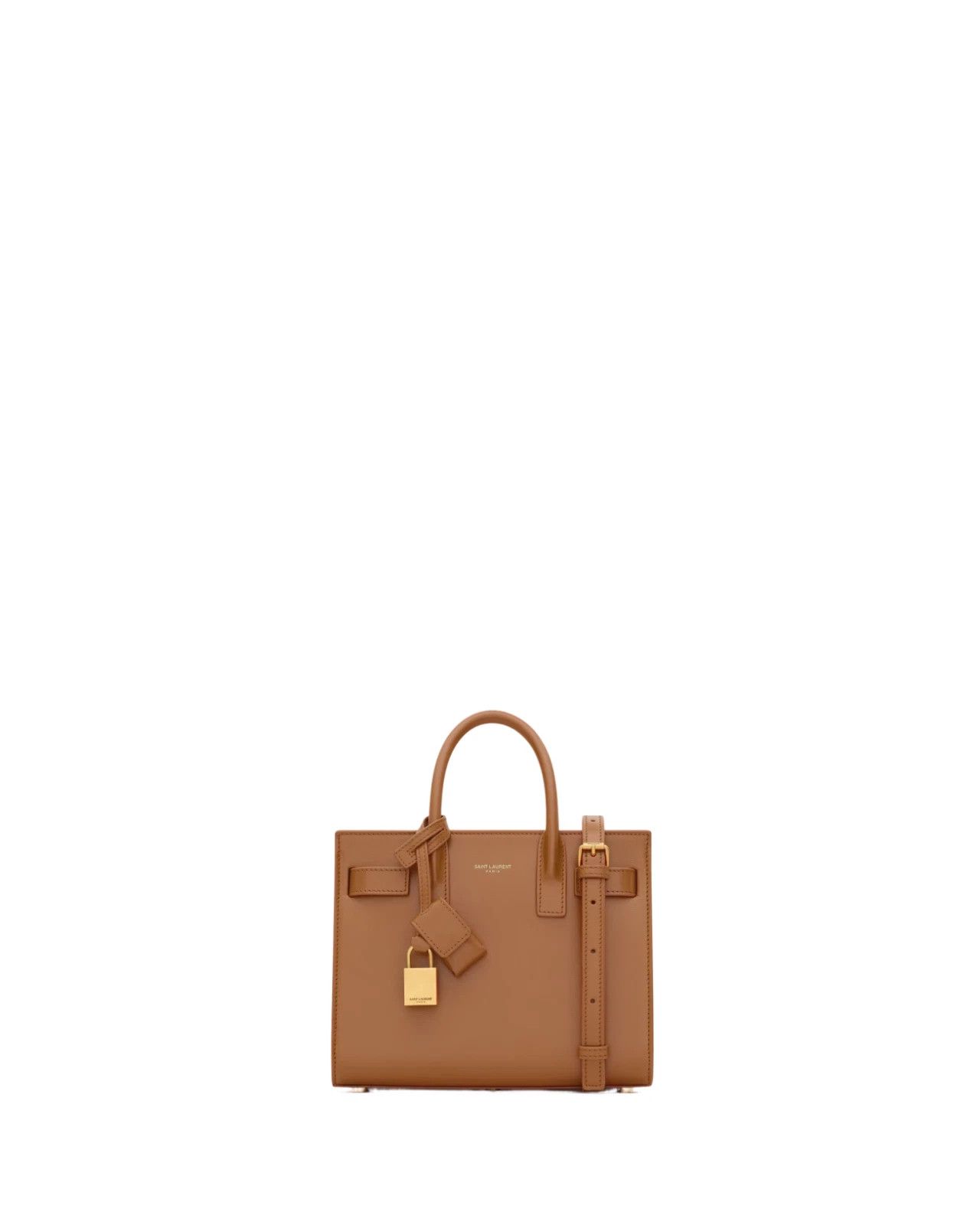 S. LAURENT Sac De Jour Nano Fox Smooth Leather Bag New