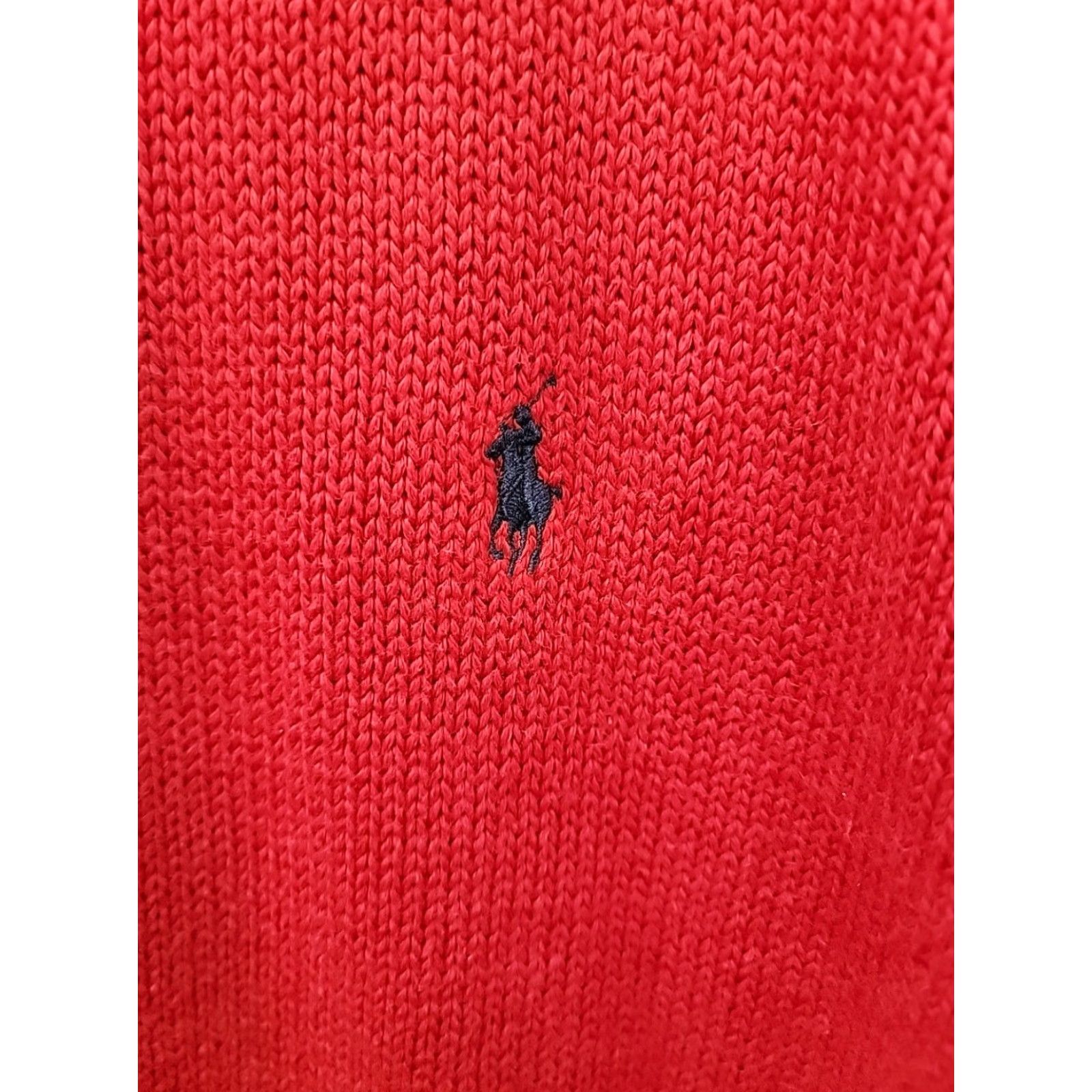 Polo Ralph Lauren VINTAGE Polo Ralph Lauren Sweater Shirt 2XL Mens Red Knit Pullover 90s Classic Crew Neck Long Sleeve Cotton Size US XXL / EU 58 / 5 - 6 Thumbnail