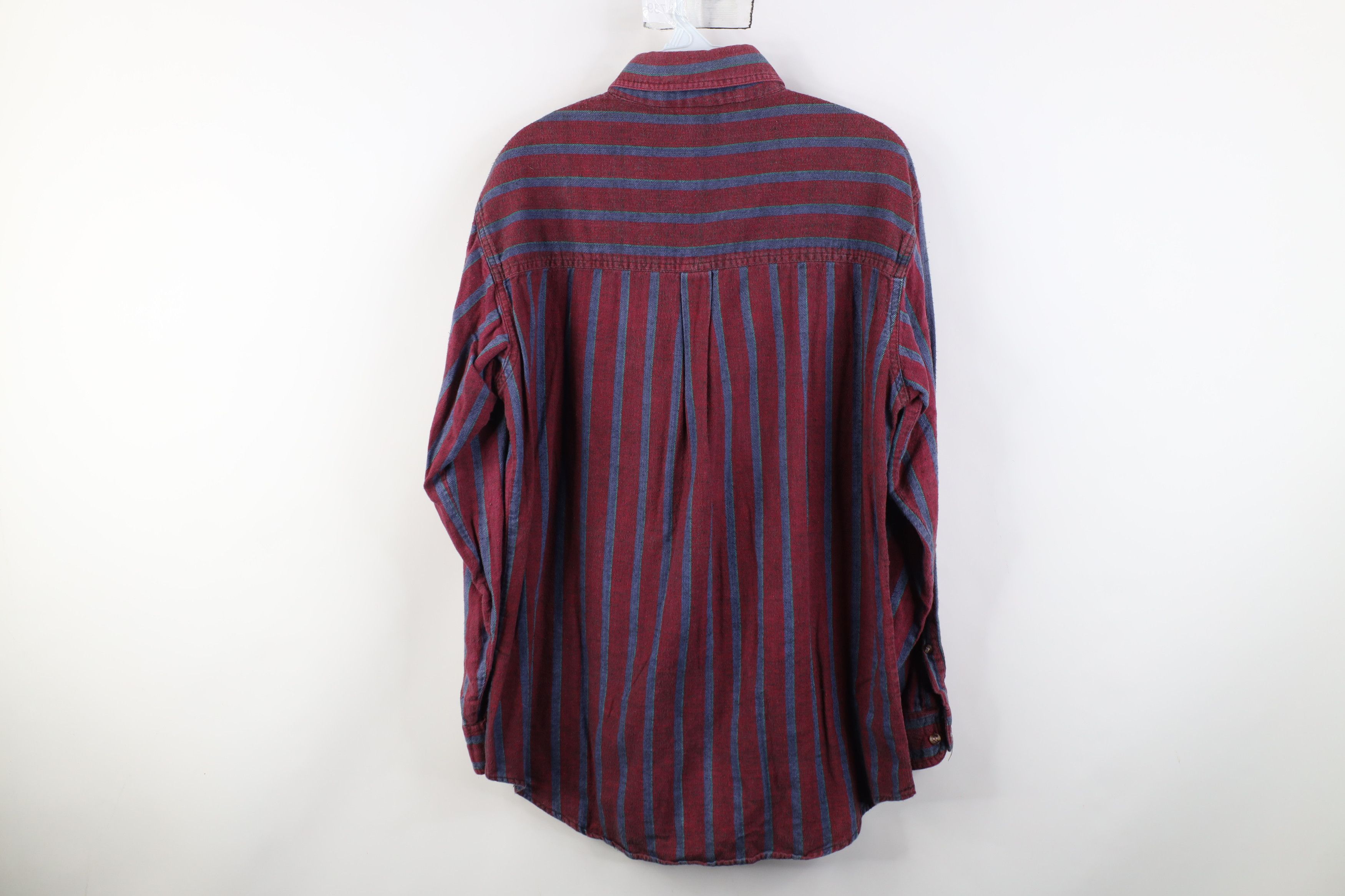 Vintage Vintage 90s Streetwear Striped Flannel Button Down Shirt Size US L / EU 52-54 / 3 - 10 Thumbnail