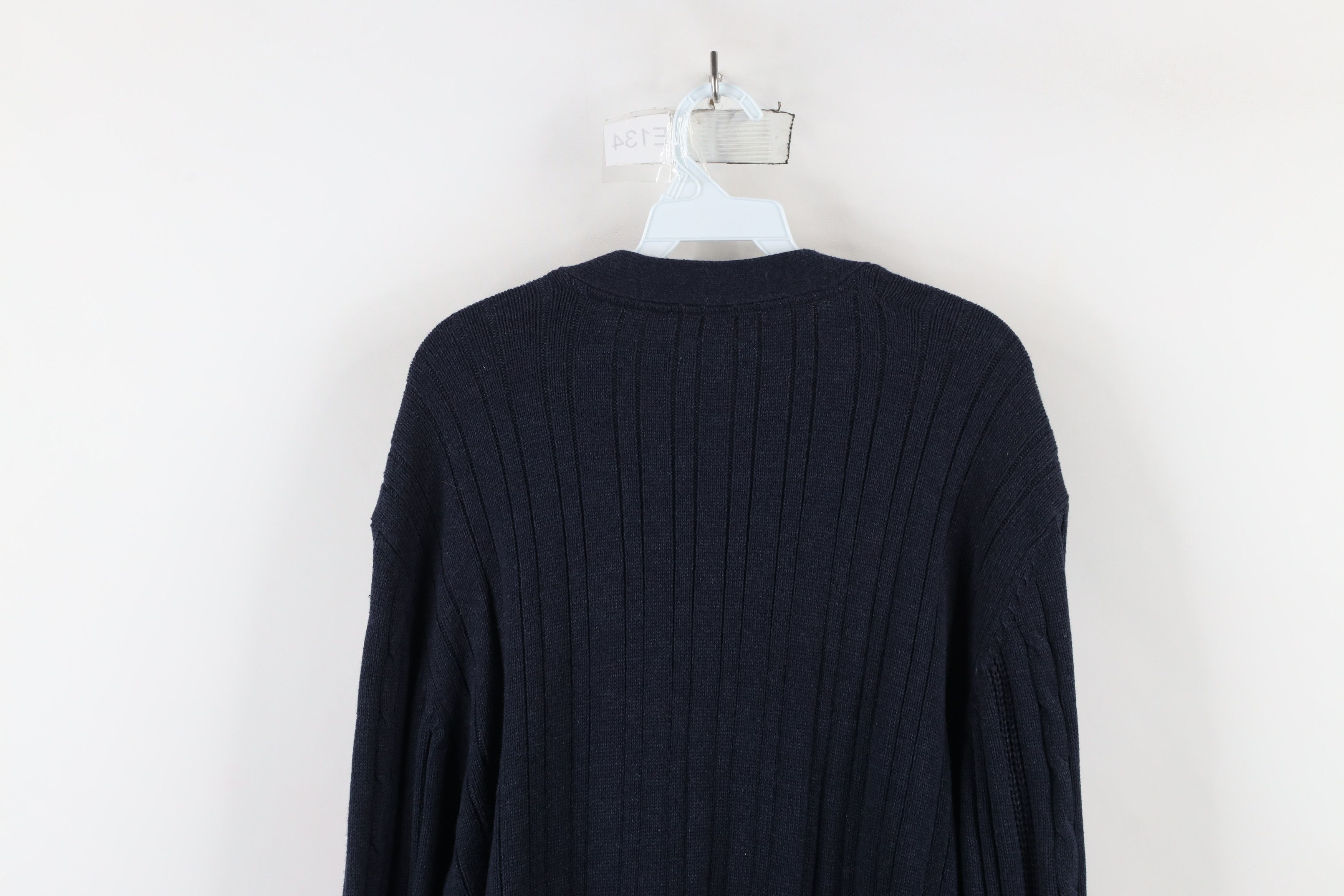 Vintage Vintage 90s Streetwear Chunky Cable Knit Cardigan Sweater Size US L / EU 52-54 / 3 - 14 Thumbnail