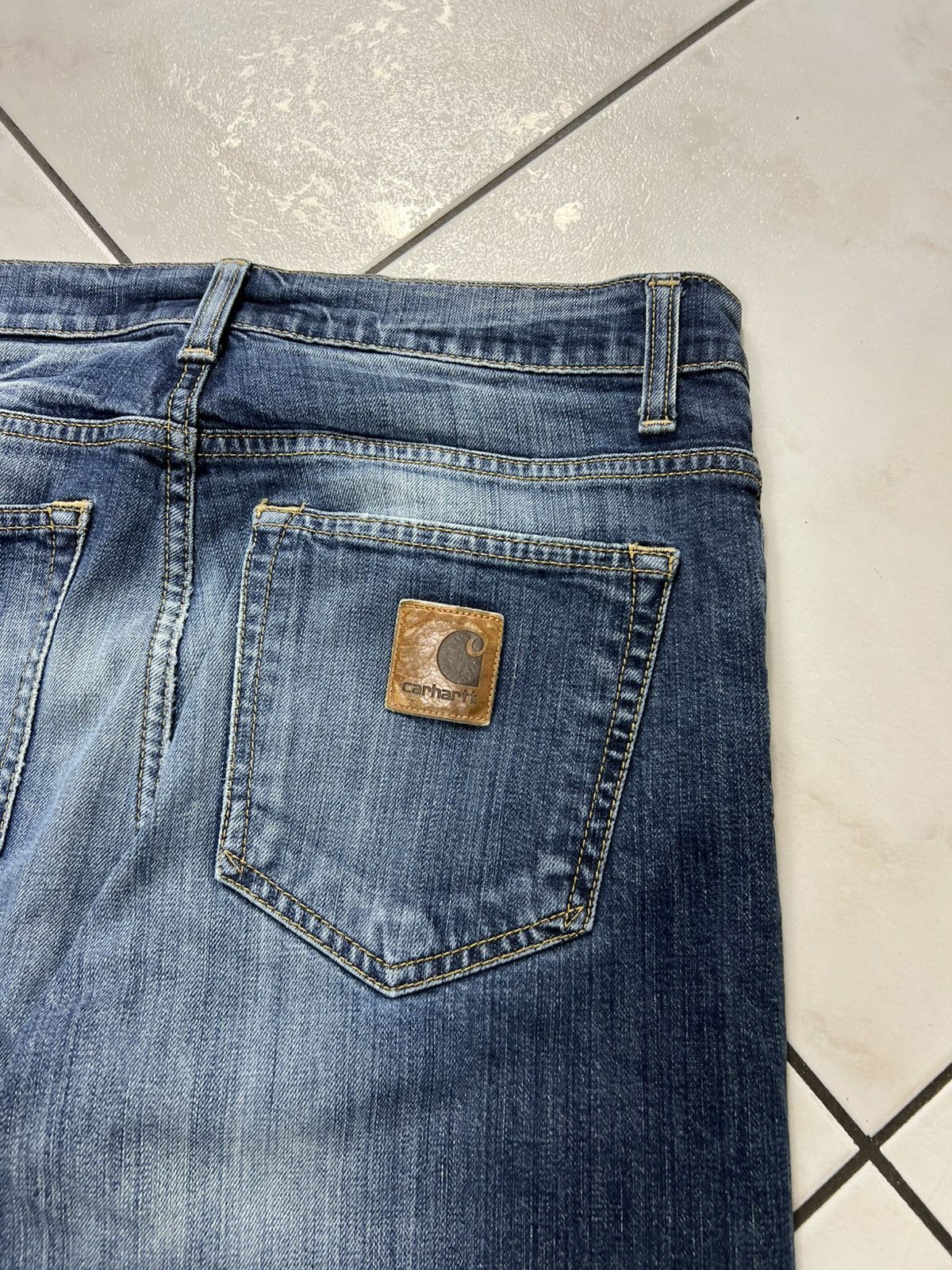 Carhartt Vintage Carhartt Sonic pant washed distressed denim jeans Size US 30 / EU 46 - 13 Thumbnail