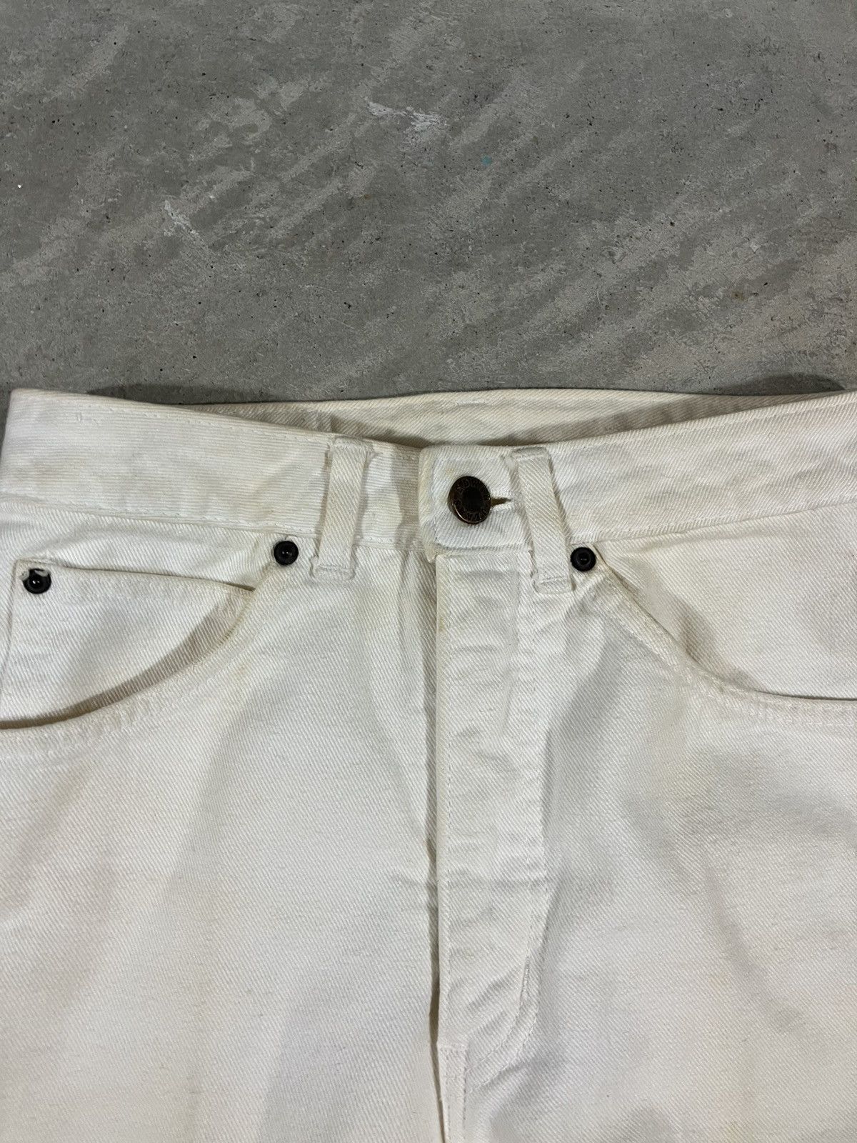 Edwin × Vintage Vintage Edwin White Tapered Jeans 26x28 Size 26" / US 2 / IT 38 - 3 Thumbnail