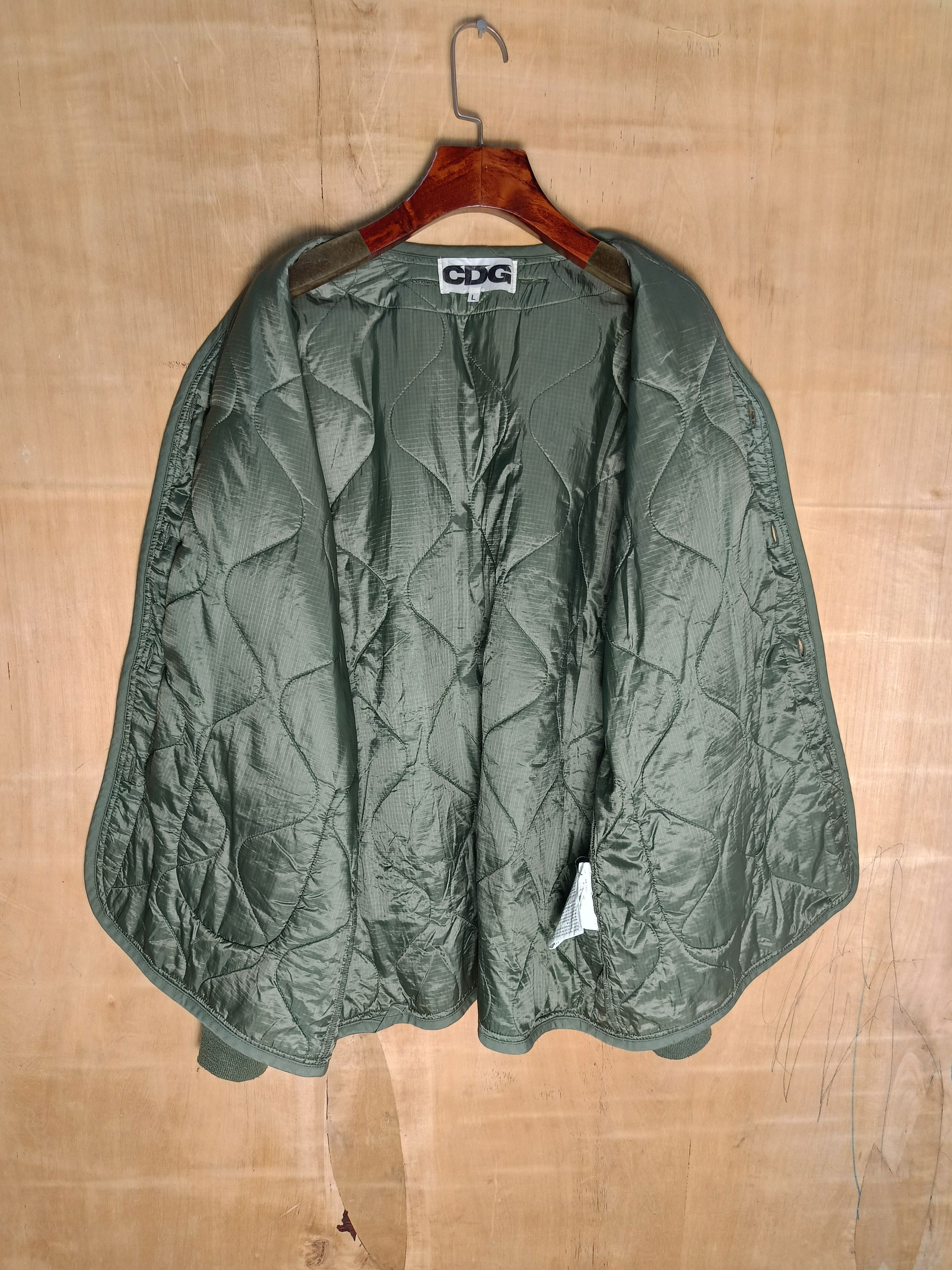 CDG X ALPHA INDUSTRIES QUILTED LINER JACKET MILITARY