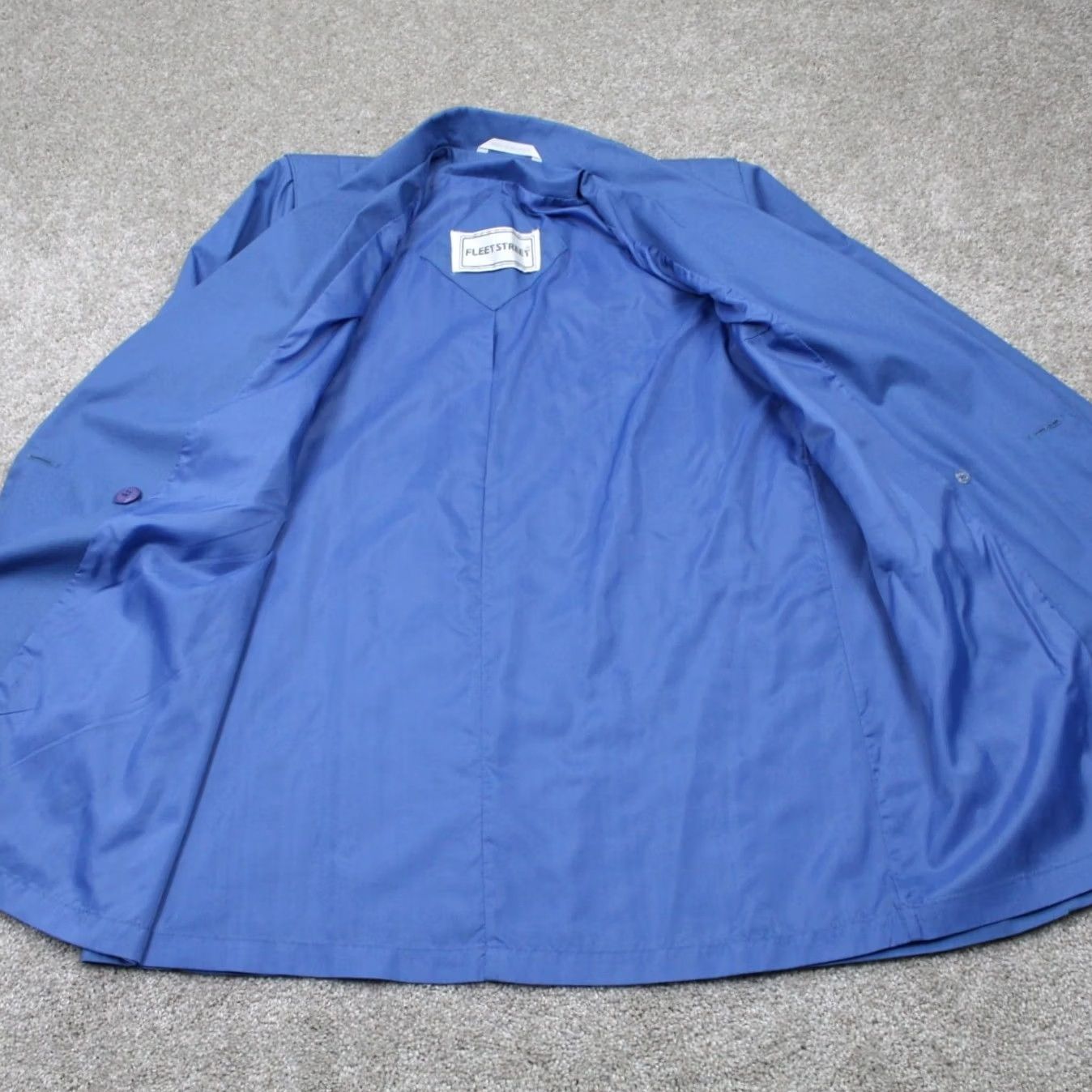 Vintage VINTAGE Fleet Street Trench Coat Womens 12 Blue Double Breasted Lined Rain Jacket Size XL / US 12-14 / IT 48-50 - 6 Thumbnail