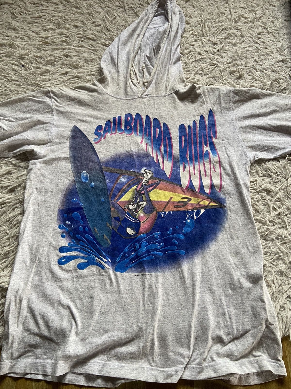 Vintage Vintage 90s Warners Bros "sailboard Bugs" short Sleeved hood Size US M / EU 48-50 / 2 - 1 Thumbnail