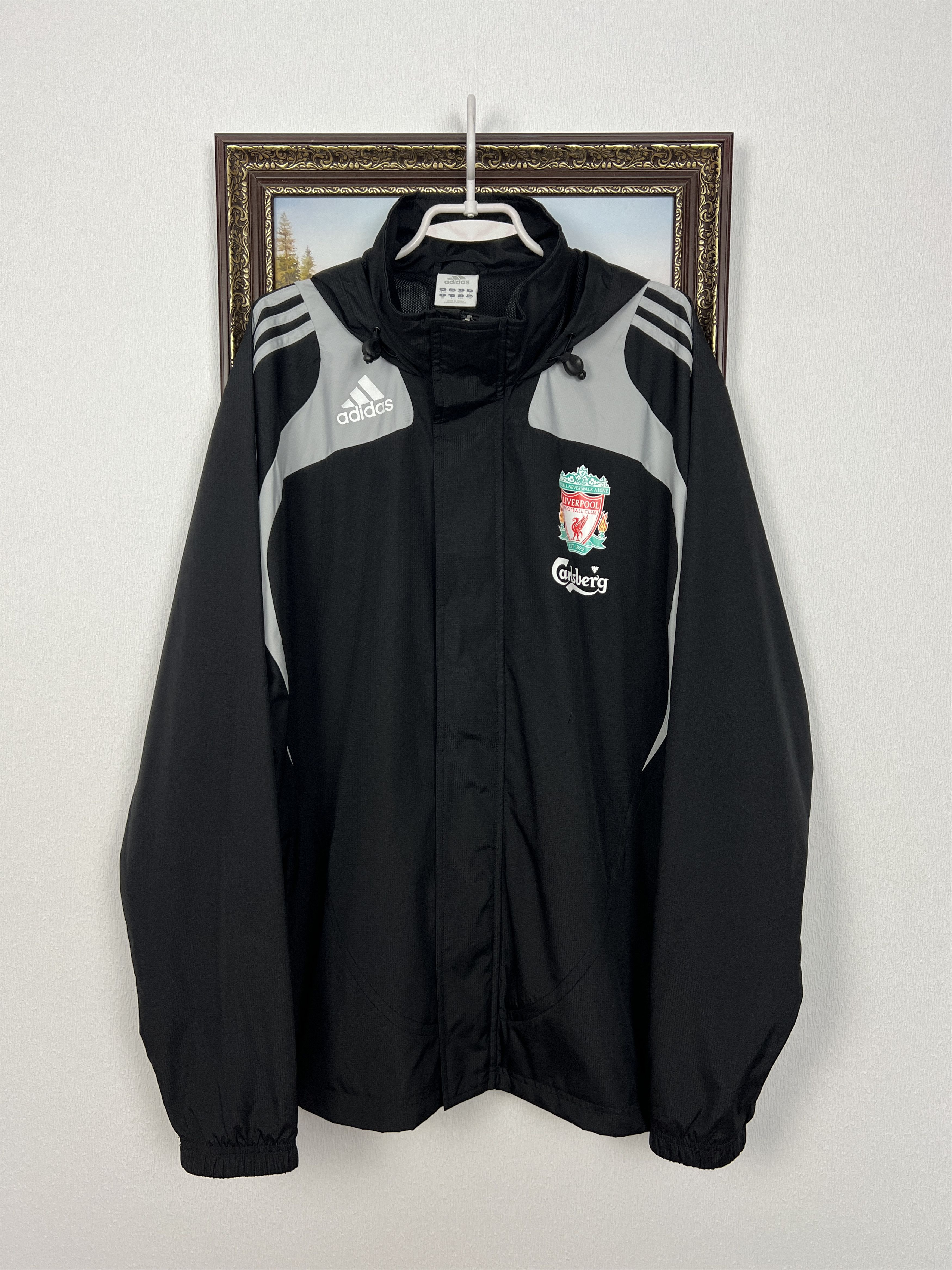 Adidas Vintage Adidas Liverpool Football Jacket Soccer Windbreaker Size US XL / EU 56 / 4 - 1 Thumbnail