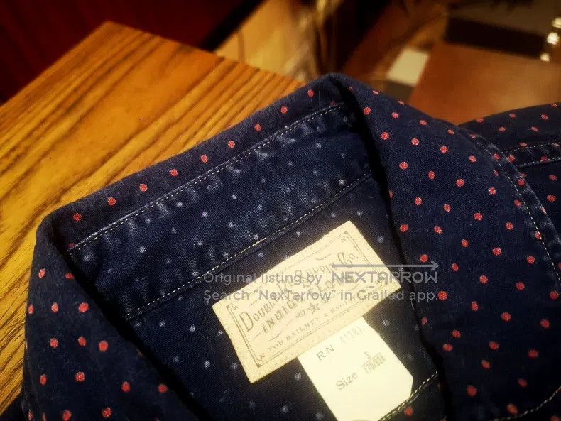 RRL Ralph Lauren RRL Ralph Lauren Pink polka dot blue dye workwear shirt Size US S / EU 44-46 / 1 - 4 Thumbnail