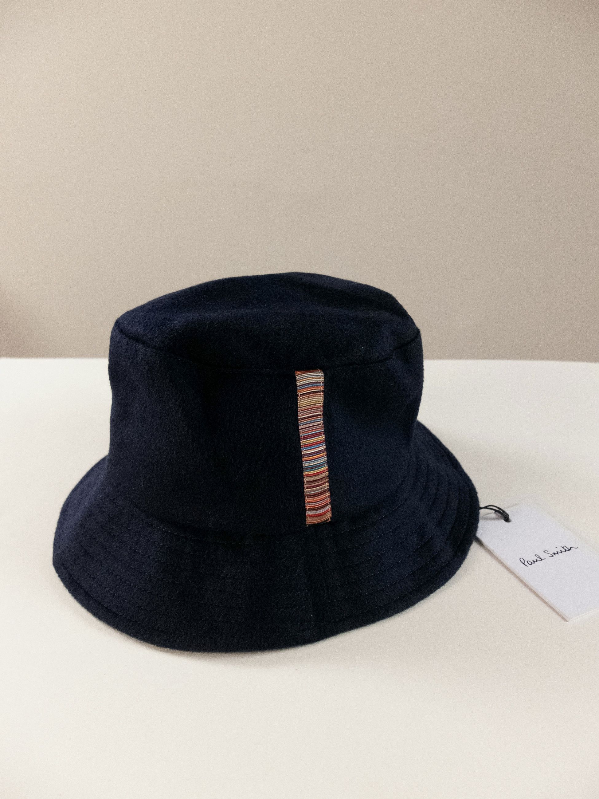 Paul Smith PAUL SMITH navy blue cashmere wool stripe bucket hat Medium Size ONE SIZE - 3 Thumbnail