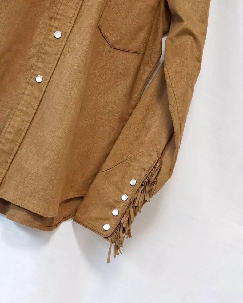 Comme des Garcons Comme des Garcons Denim tassel suede shirt Size US S / EU 44-46 / 1 - 4 Thumbnail