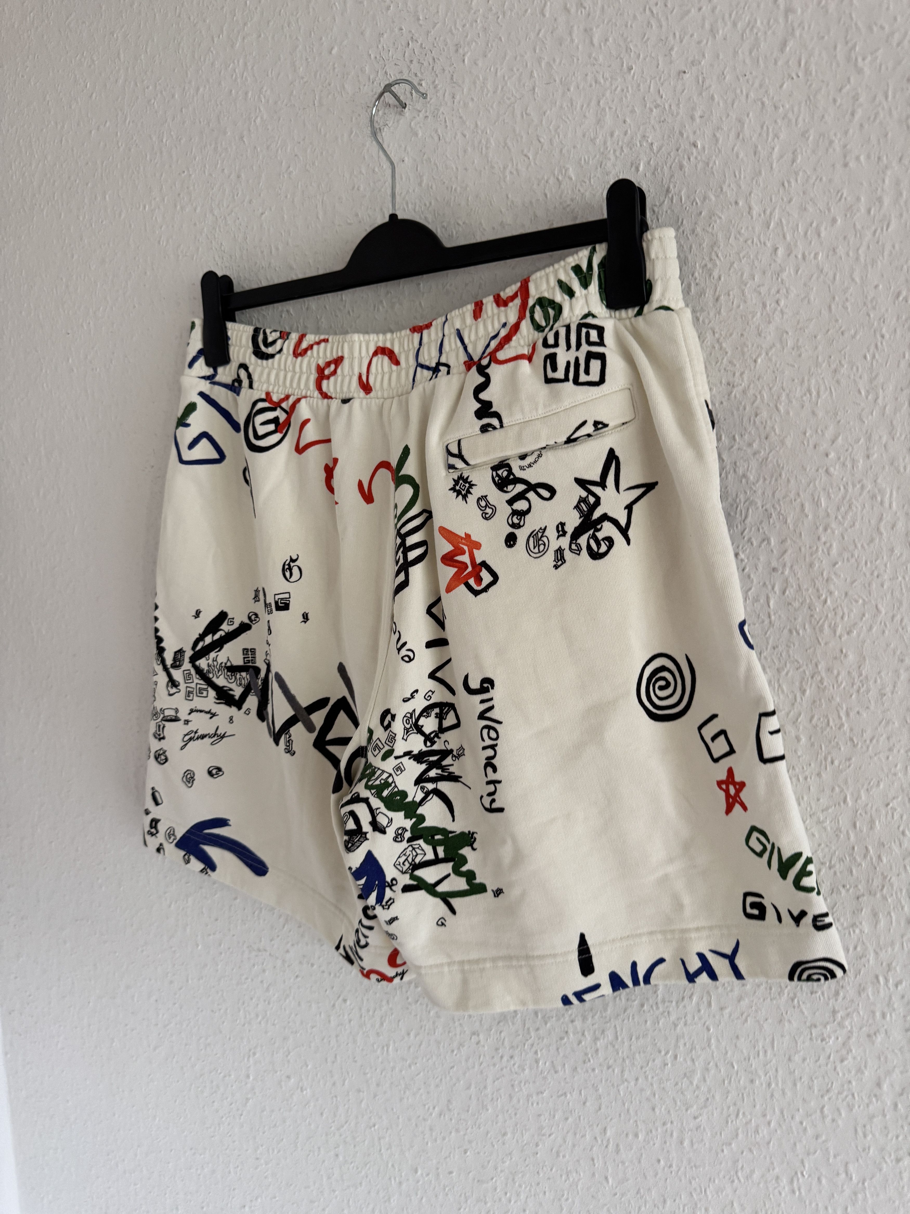 Givenchy Graffiti Scribble Logo Cotton Shorts Size US 34 / EU 50 - 6 Thumbnail