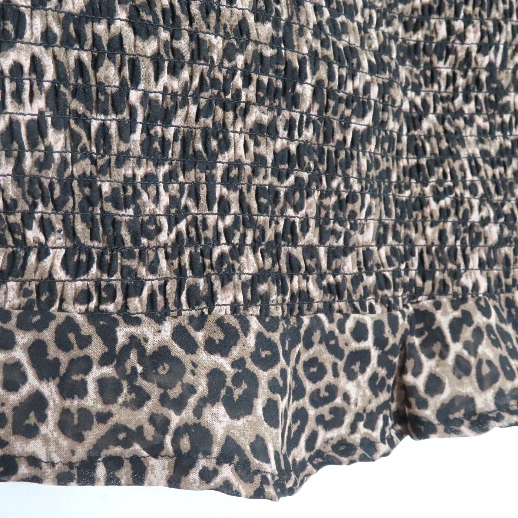 Guess **GUESS Women's Small Brown Leopard Sketched Smocked Skirt NEW** User: **GUESS Women's Small Brown Leopard Smocked Skirt NEW** Size 28" / US 6 / IT 42 - 3 Thumbnail
