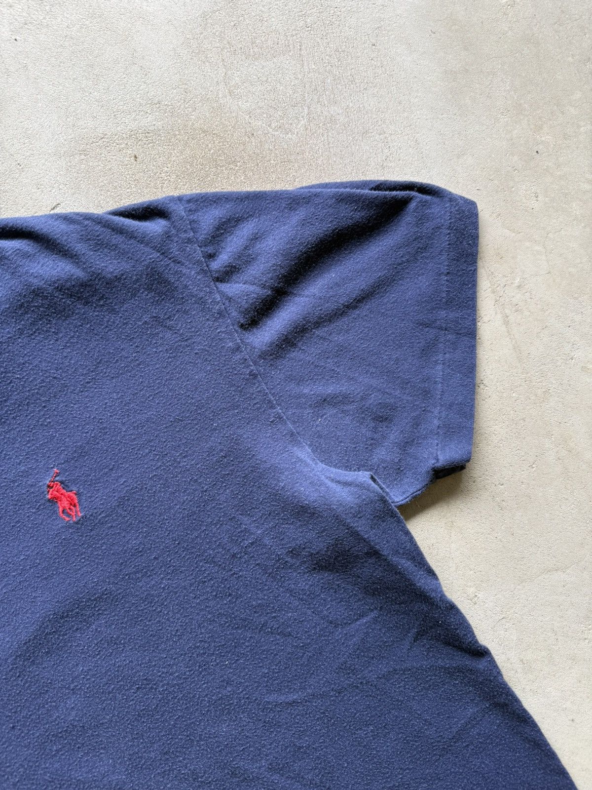 Polo Ralph Lauren Polo Ralph Lauren Single Stitch Boxy Faded Navy Shirt Size US M / EU 48-50 / 2 - 3 Thumbnail