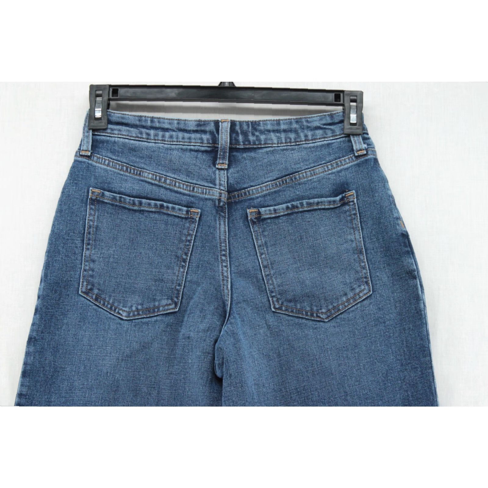 Banana Republic VINTAGE Banana Republic Baggy Cuffed Crop Jeans Size 26 Blue Street wear Wide Leg Frayed Size 26" / US 2 / IT 38 - 7 Thumbnail