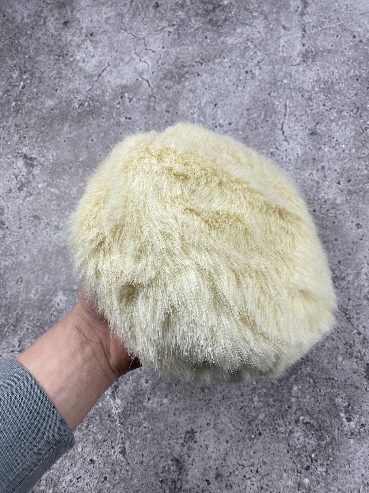 If Six Was Nine × Japanese Brand 80s Vintage white Fur Avant Garde Japan Soviet Hat Size ONE SIZE - 4 Thumbnail