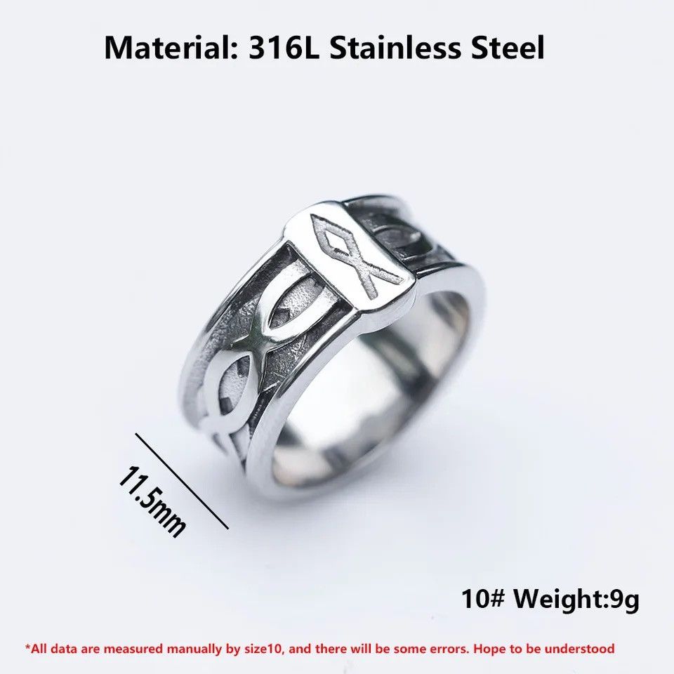 Jewelry × Vintage Odin Viking rune Amulet RING Size ONE SIZE - 5 Thumbnail