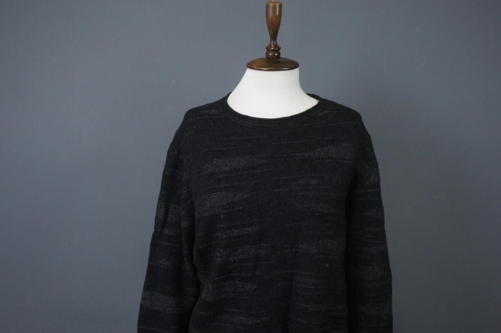 Transit Transit Black Knitted Crew Neck Stretchable Pullover Sweater Size M / US 6-8 / IT 42-44 - 2 Thumbnail
