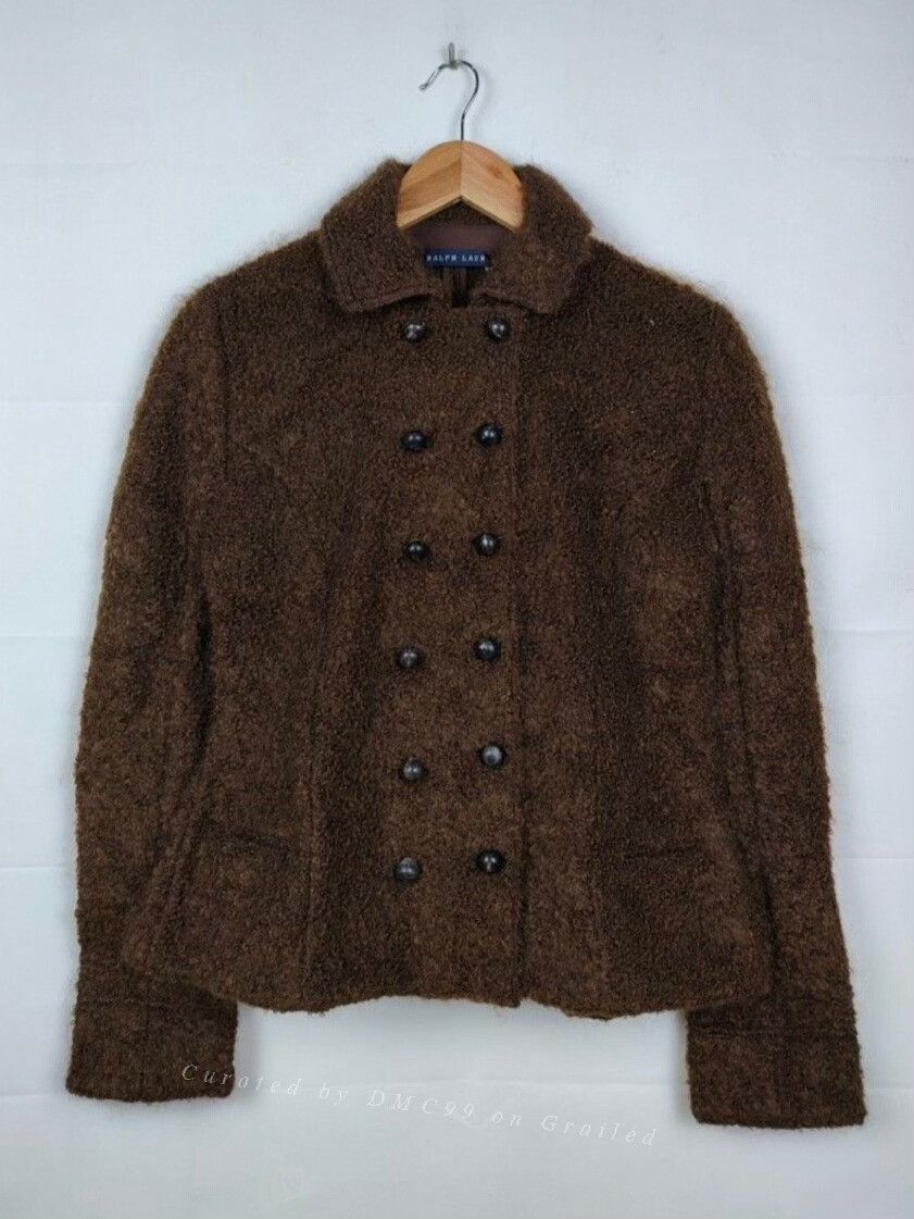 Ralph Lauren Purple Label Ralph Lauren Rare Fleece Double-Breasted Coat Size L / US 10 / IT 46 - 1 Thumbnail