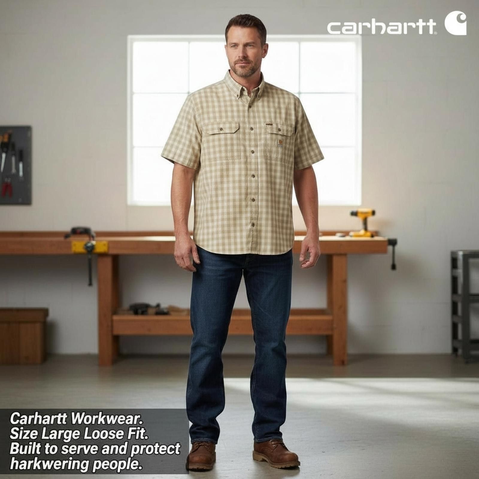 Carhartt Carhartt Loose Fit Work Shirt, Size Large, Short Sleeve Size US L / EU 52-54 / 3 - 2 Thumbnail