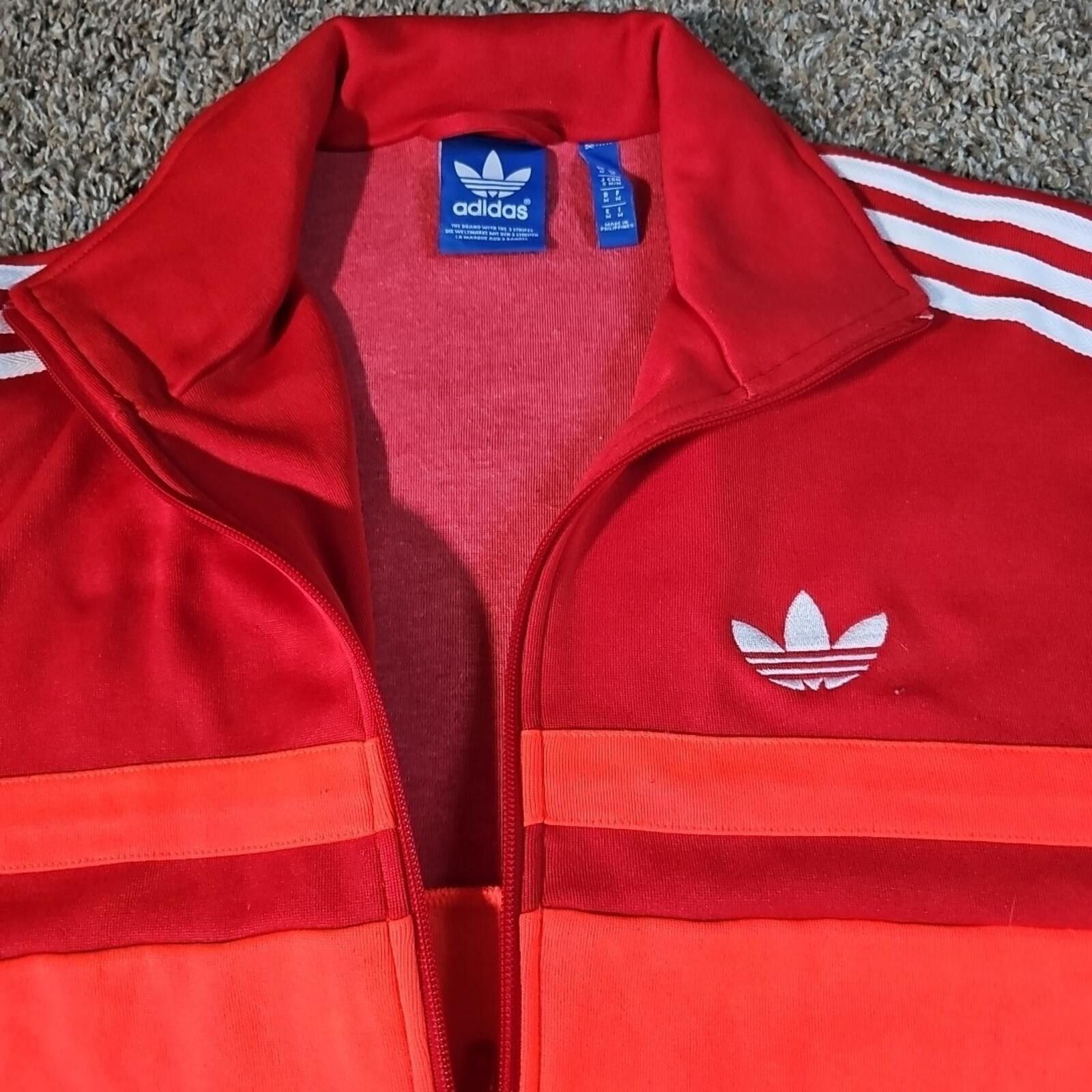 Adidas Adidas Red Orange Fullzip Trackwear Size US M / EU 48-50 / 2 - 2 Thumbnail