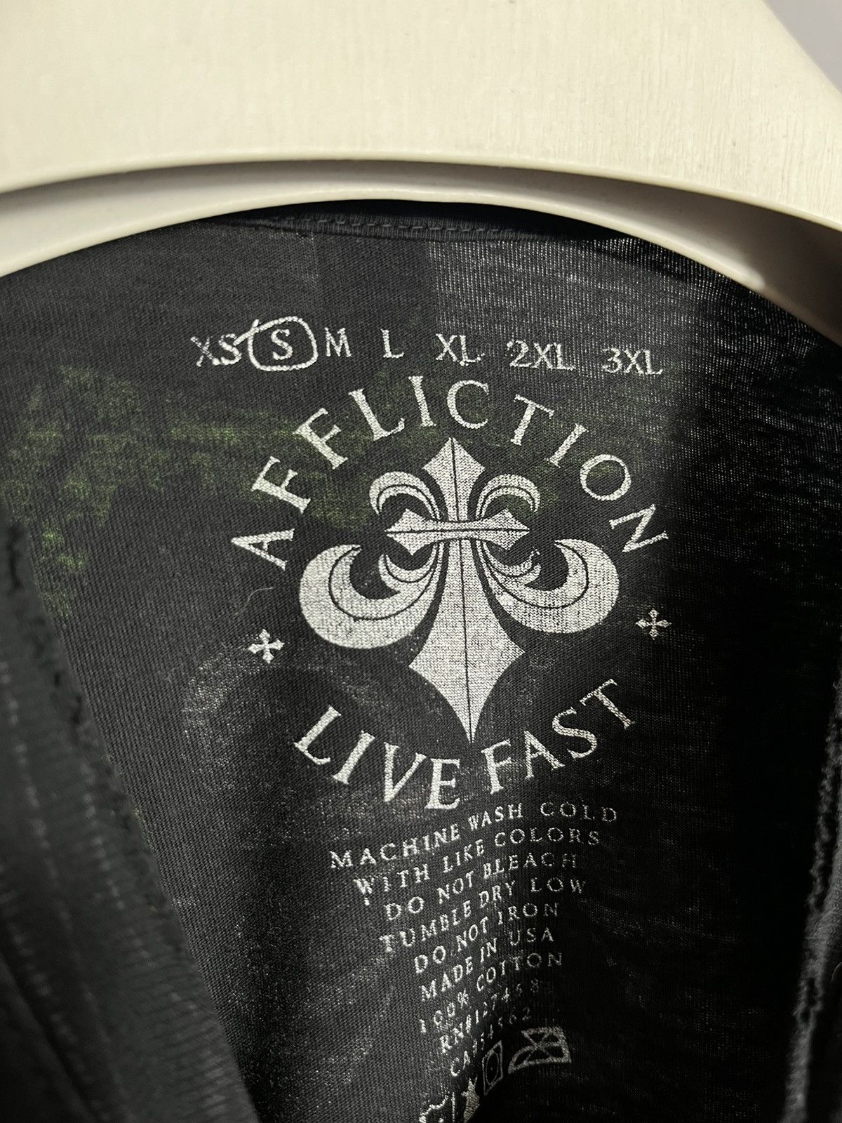 Affliction Affliction mens t-shirt skull black cotton Size US S / EU 44-46 / 1 - 4 Thumbnail