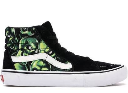 image of Supreme x Vans Skull Pile Green 9.5 Us Shoes in Black, Men's