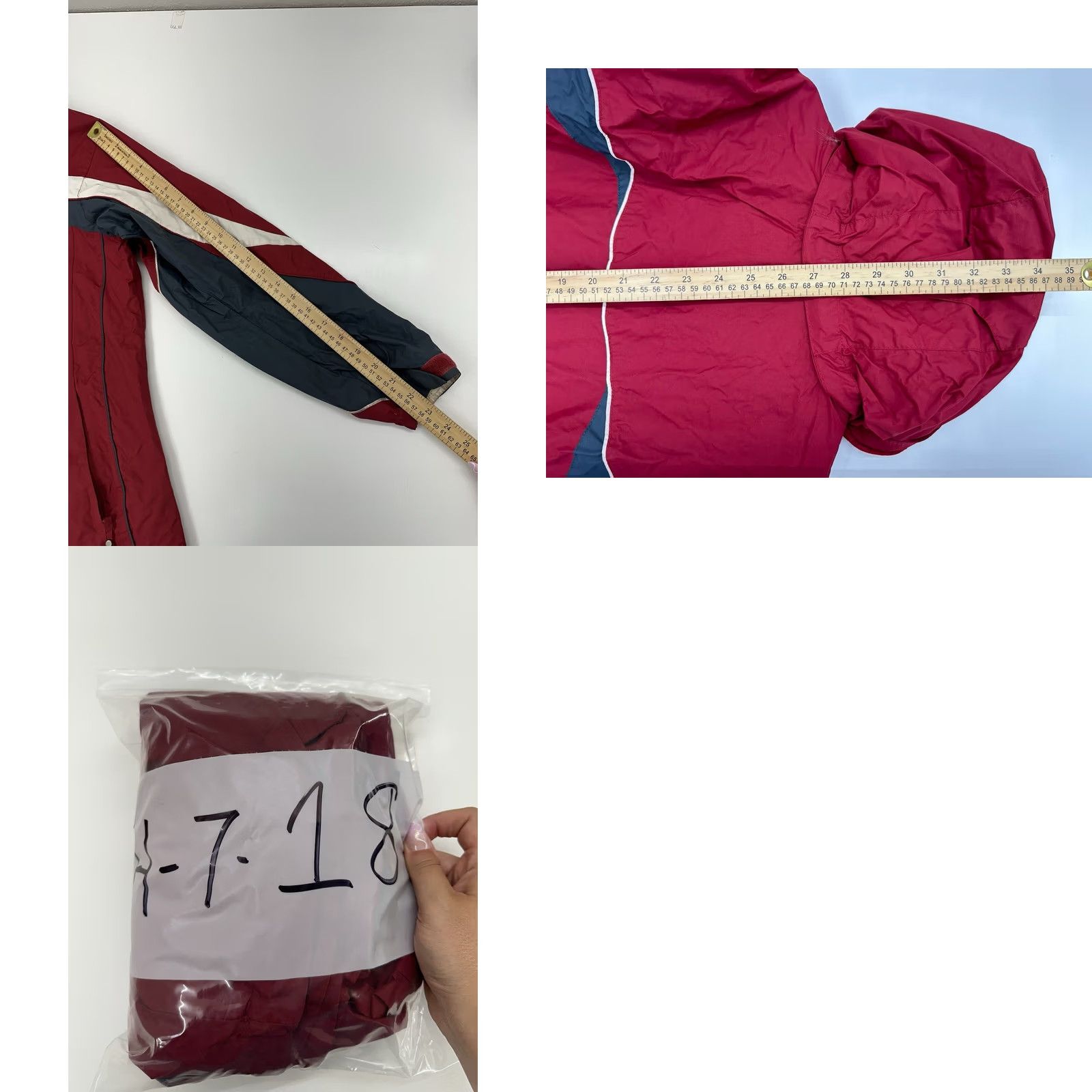 Rains Columbia Womens Rain Jacket XL Red Hooded Water Resistant Zip Up Interchange All Seasons Pockets Light 90s Classic Jacket Size XL / US 12-14 / IT 48-50 - 10 Thumbnail