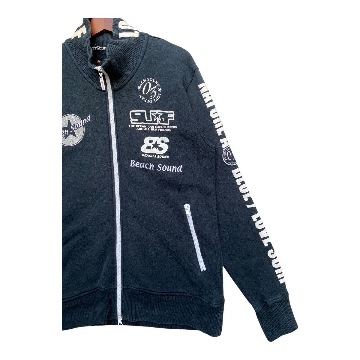 Japanese Brand Vintage Surf Beach Sound Sweater Full Zip Turtleneck Size M Size US M / EU 48-50 / 2 - 4 Thumbnail