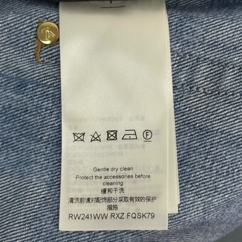 Louis Vuitton Louis Vuitton Washed blue checkerboard sailor button denim Size 35" - 6 Thumbnail